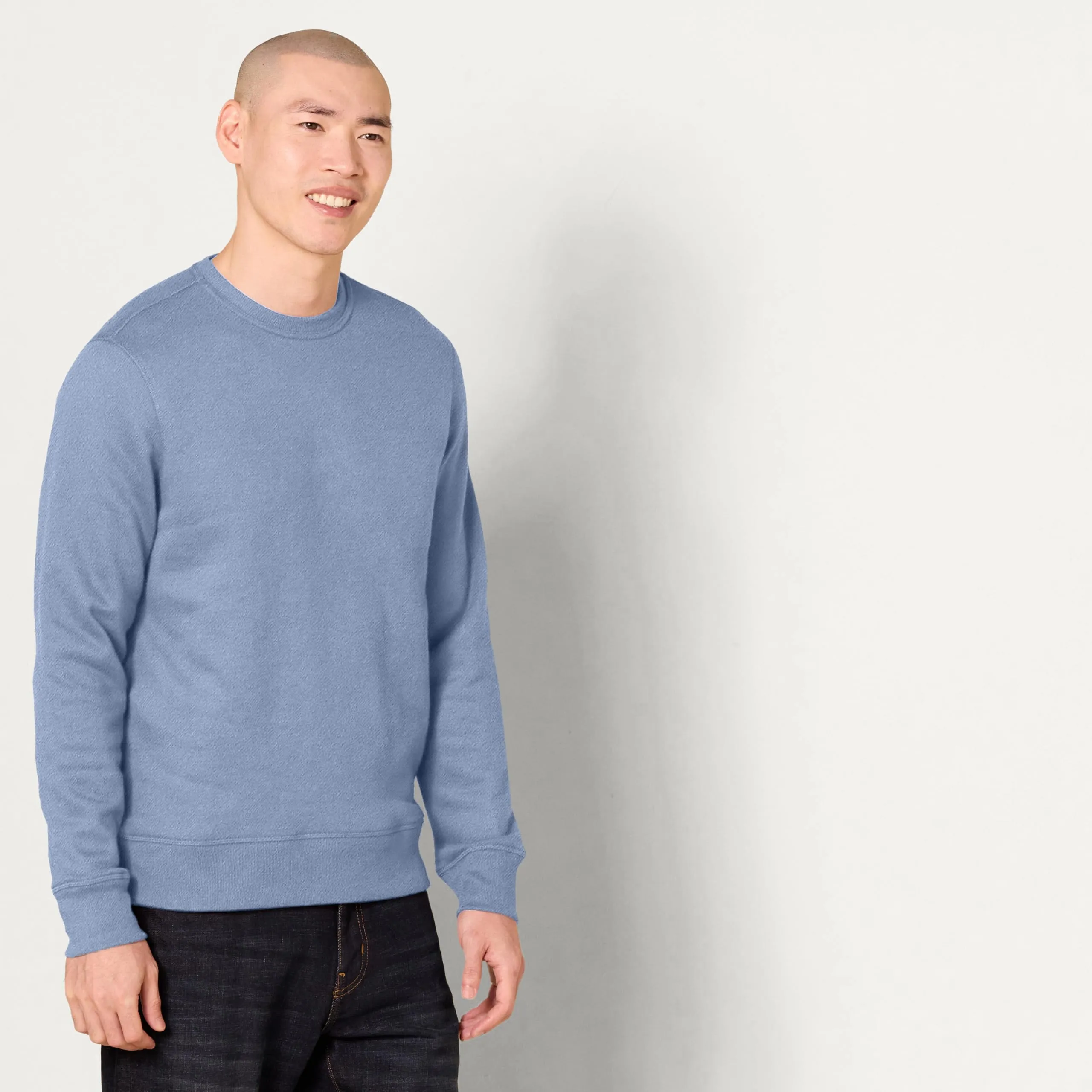 Amazon Essentials Felpa Girocollo in Pile Uomo, Blu Ardesia, XL - immagine 2