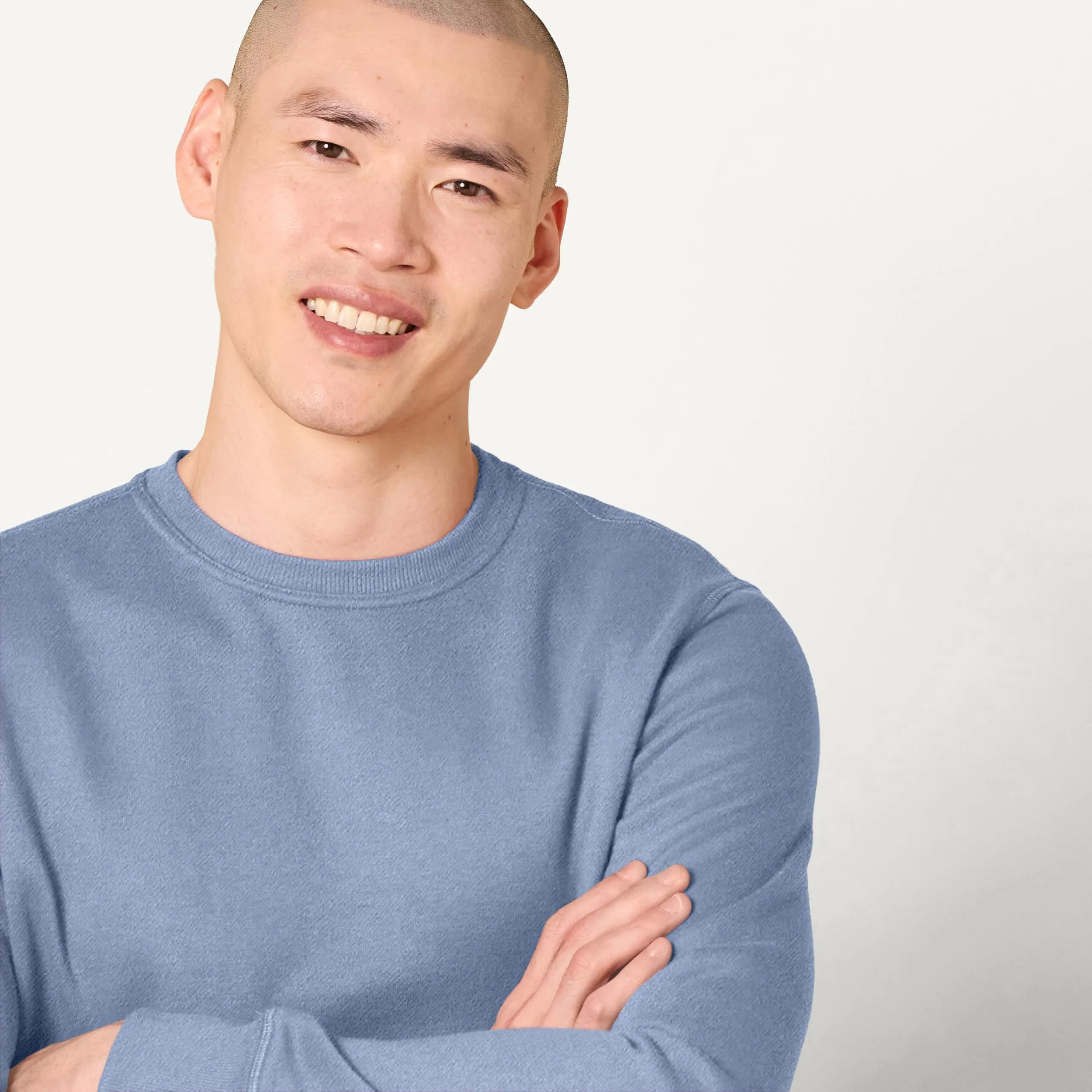Amazon Essentials Felpa Girocollo in Pile Uomo, Blu Ardesia, M - immagine 4