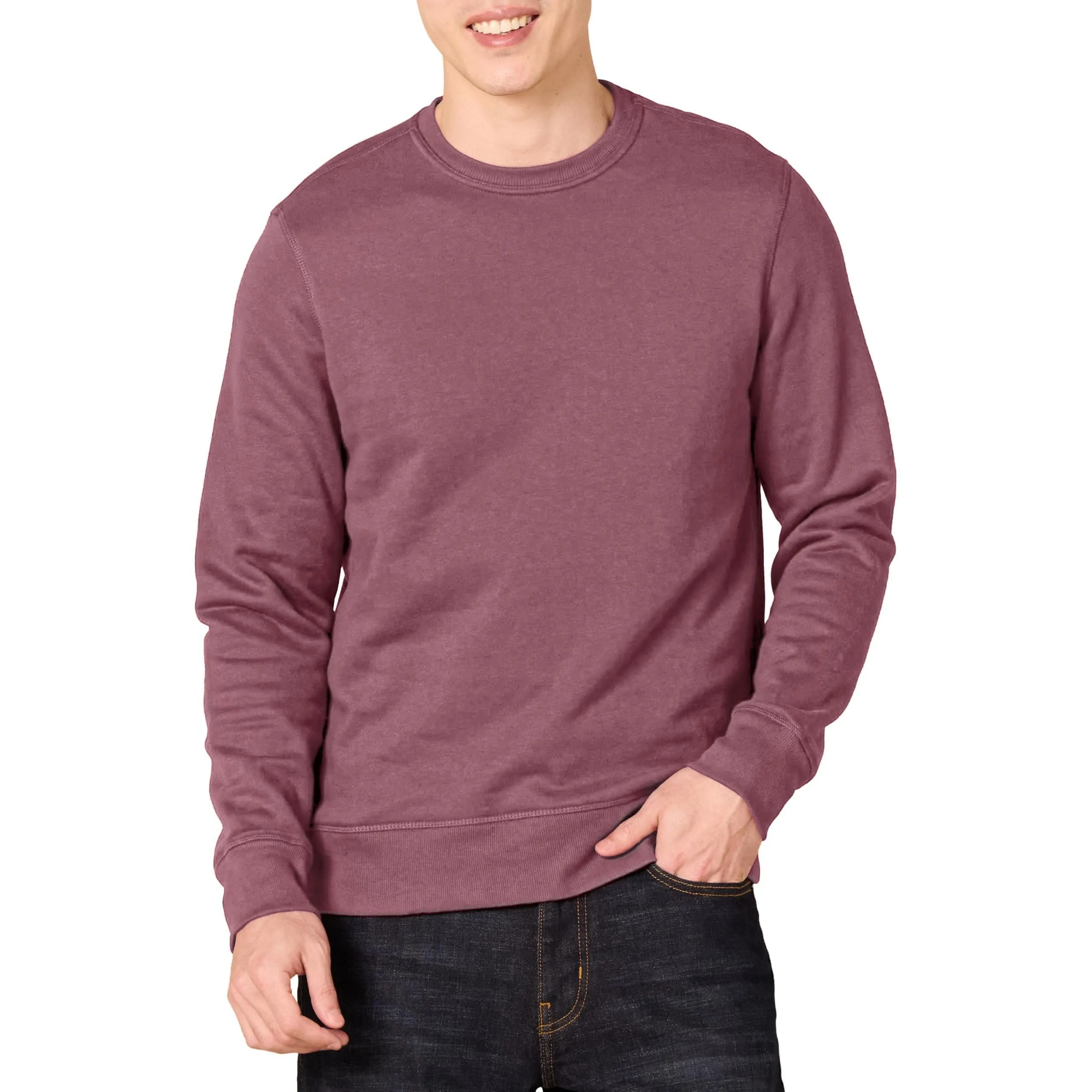 Amazon Essentials Felpa Girocollo in Pile Uomo, Porpora, XXL - immagine 1