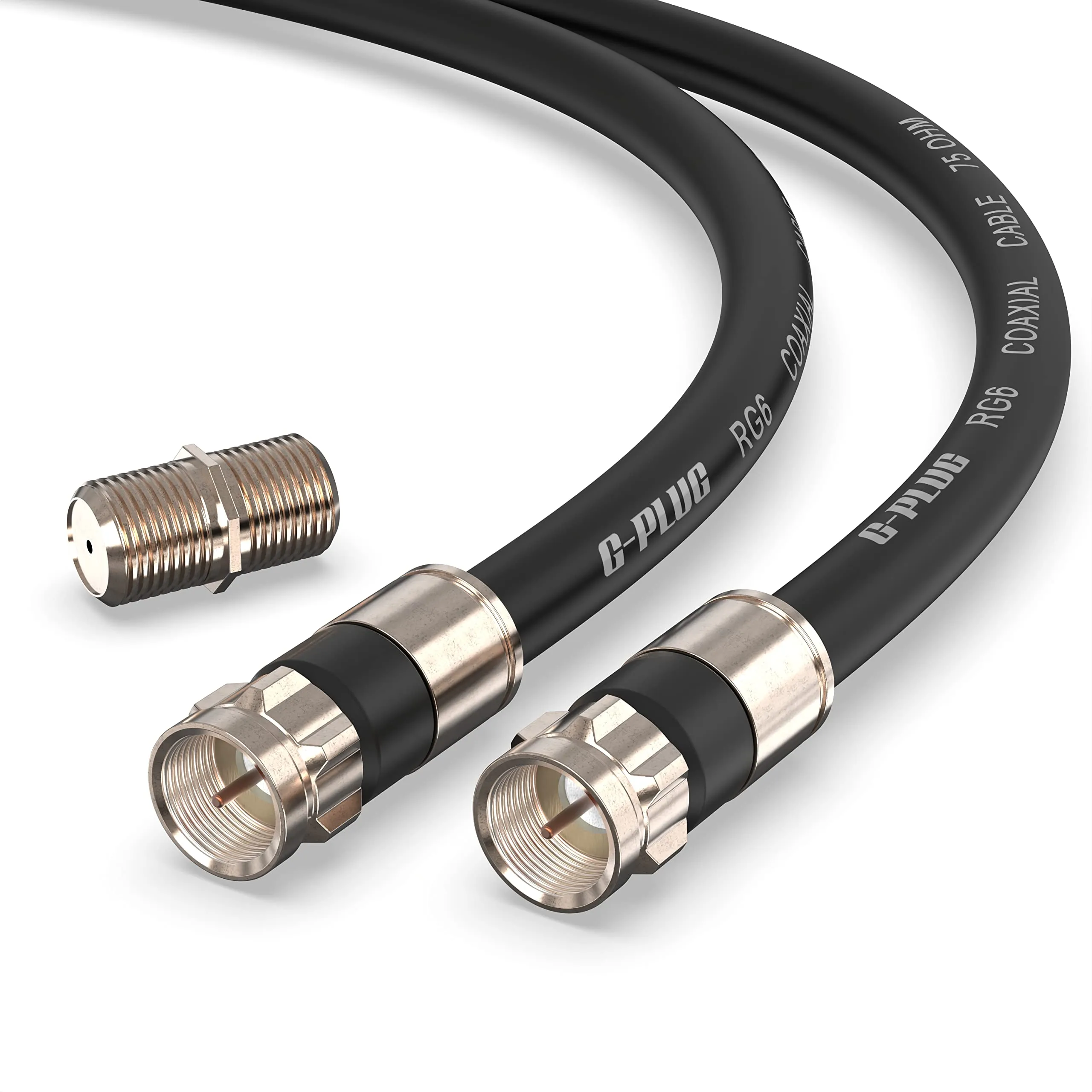 G-PLUG Cavo Coassiale RG6 10m per Antenna TV e Satellitare con Connettori F - immagine 1