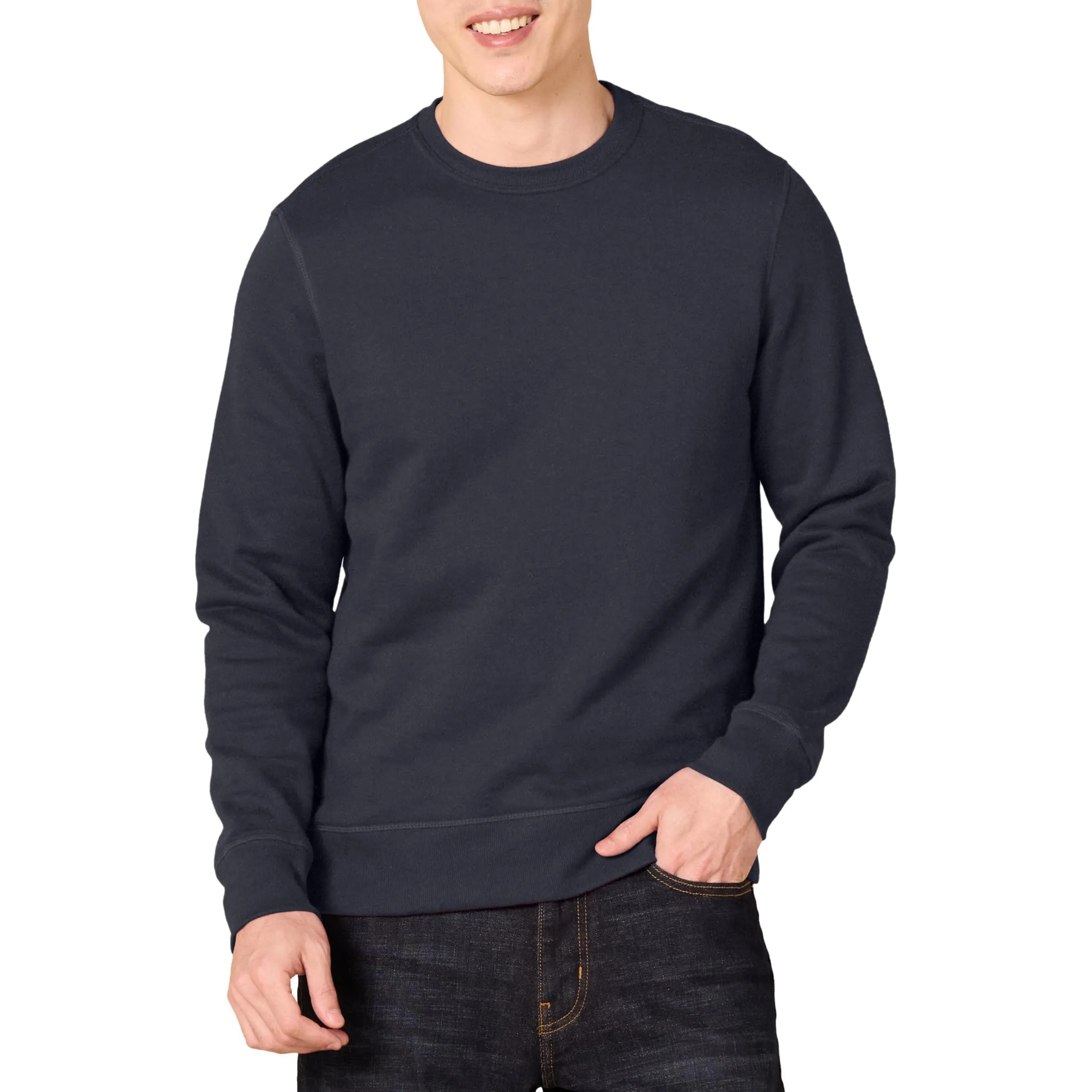 Amazon Essentials Felpa Girocollo in Pile Uomo, Blu Marino, 5XL Plus - immagine 1