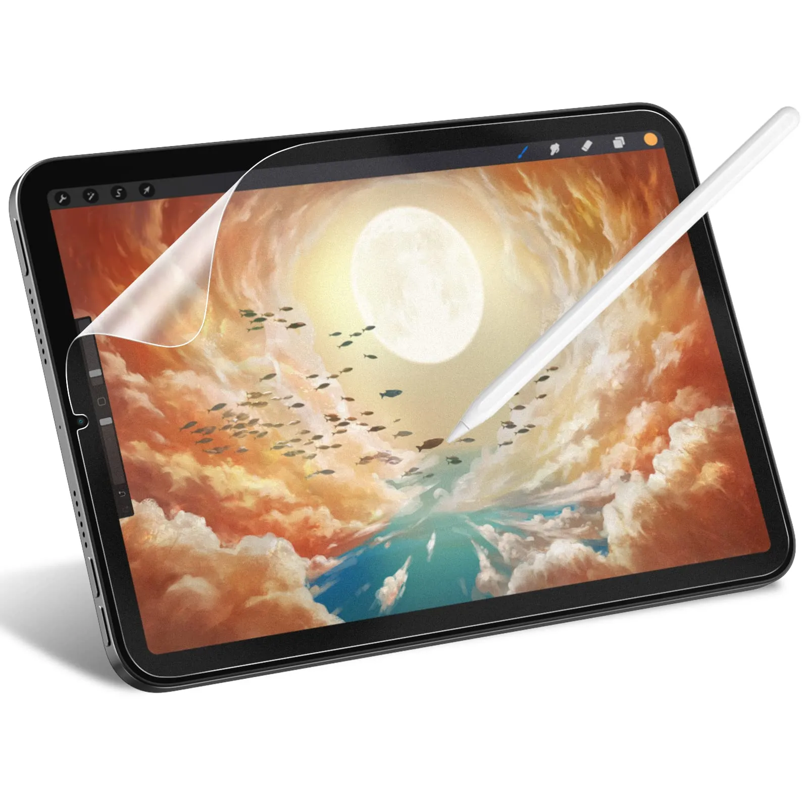 JETech Pellicola Protettiva Effetto Carta Opaca per iPad mini A17 Pro / mini 6 - immagine 1