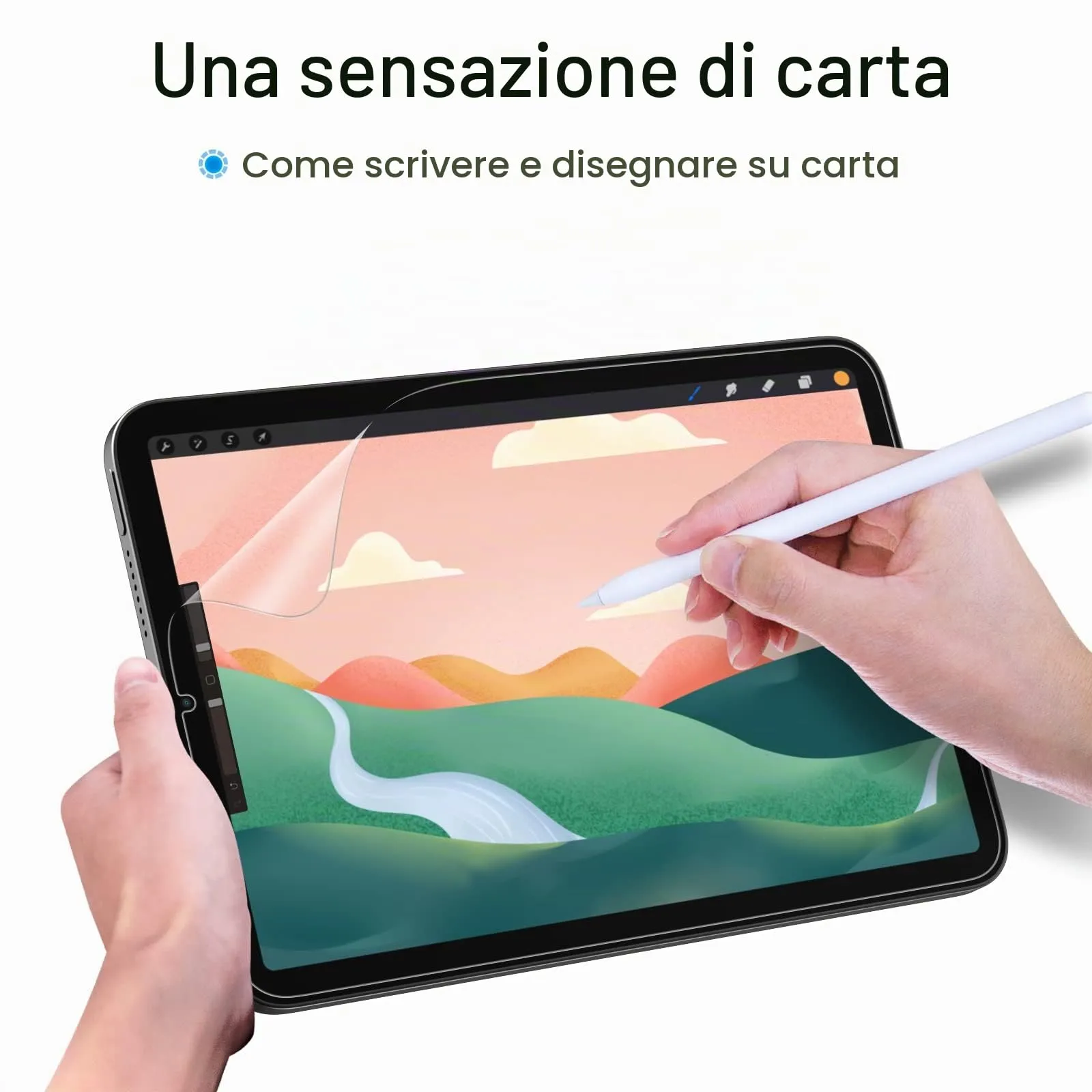 JETech Pellicola Protettiva Effetto Carta Opaca per iPad mini A17 Pro / mini 6 - immagine 3