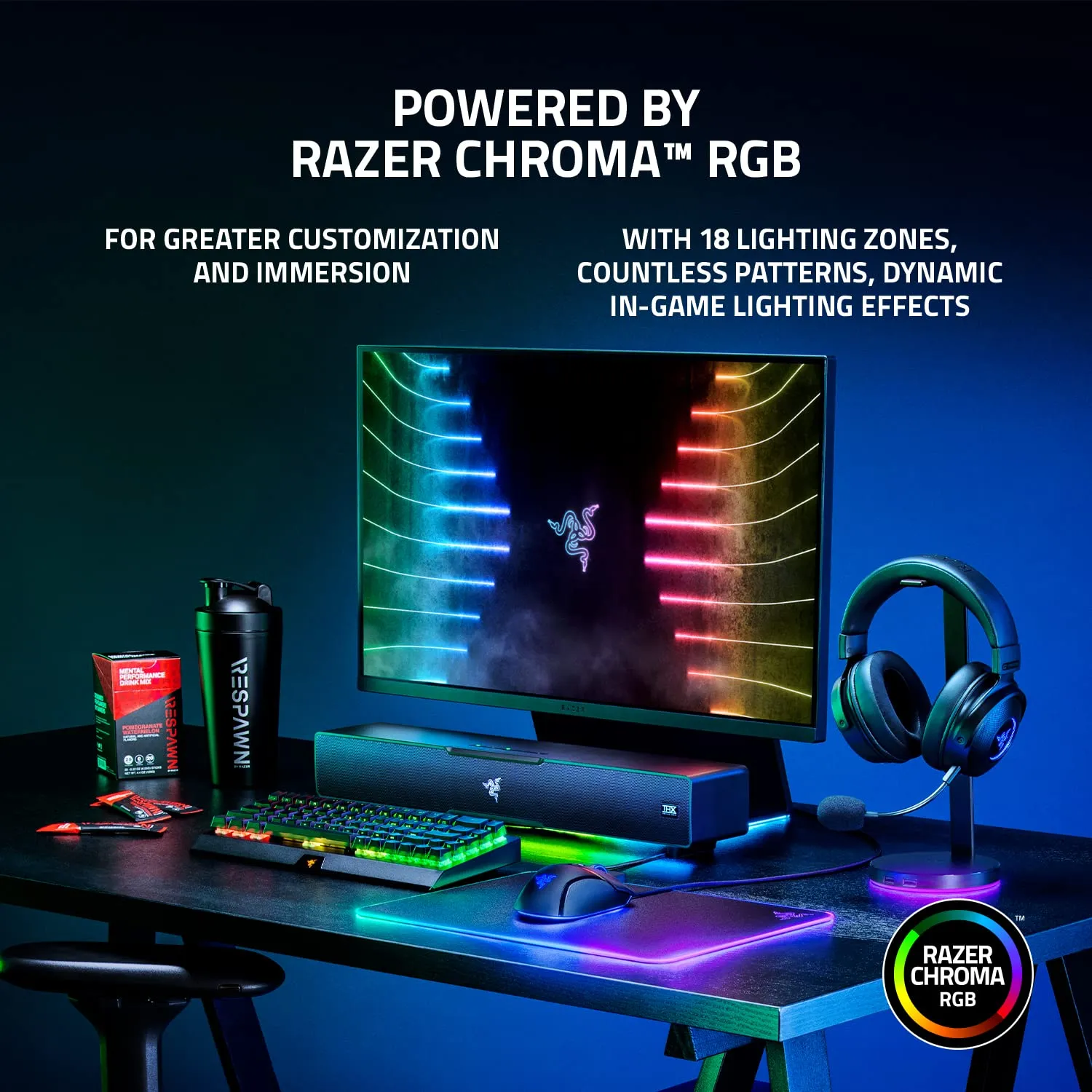 Razer Leviathan V2 Soundbar per PC Gaming con Subwoofer, Dolby 5.1, Nero - immagine 6