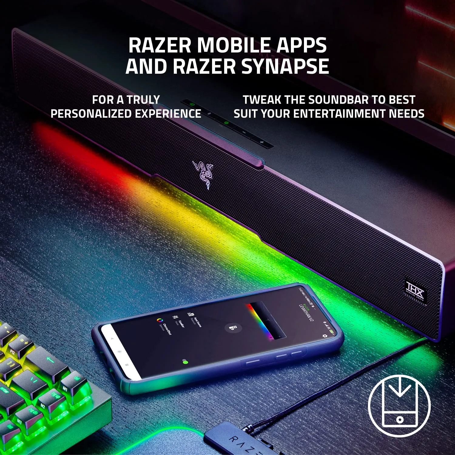 Razer Leviathan V2 Soundbar per PC Gaming con Subwoofer, Dolby 5.1, Nero - immagine 7