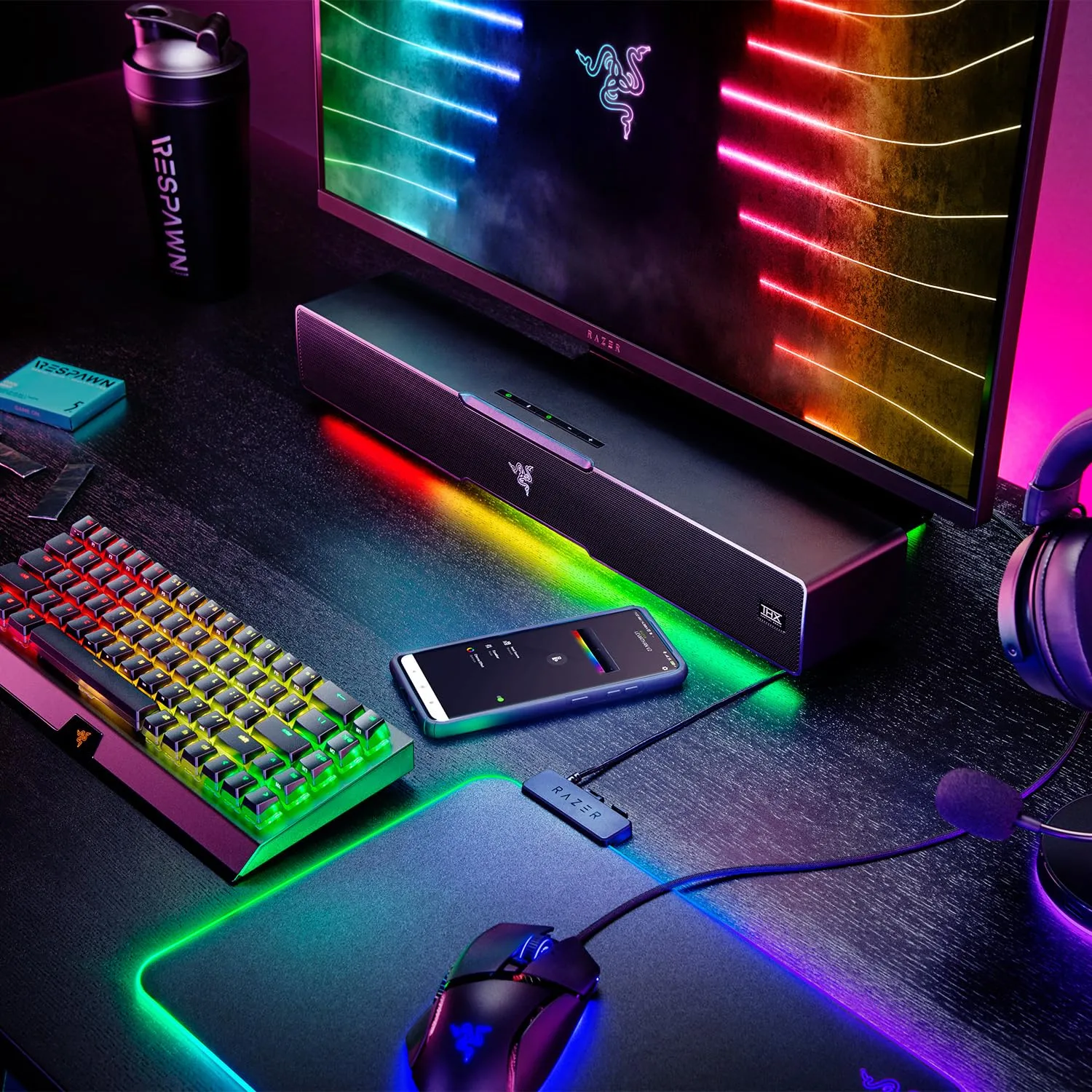 Razer Leviathan V2 Soundbar per PC Gaming con Subwoofer, Dolby 5.1, Nero - immagine 12