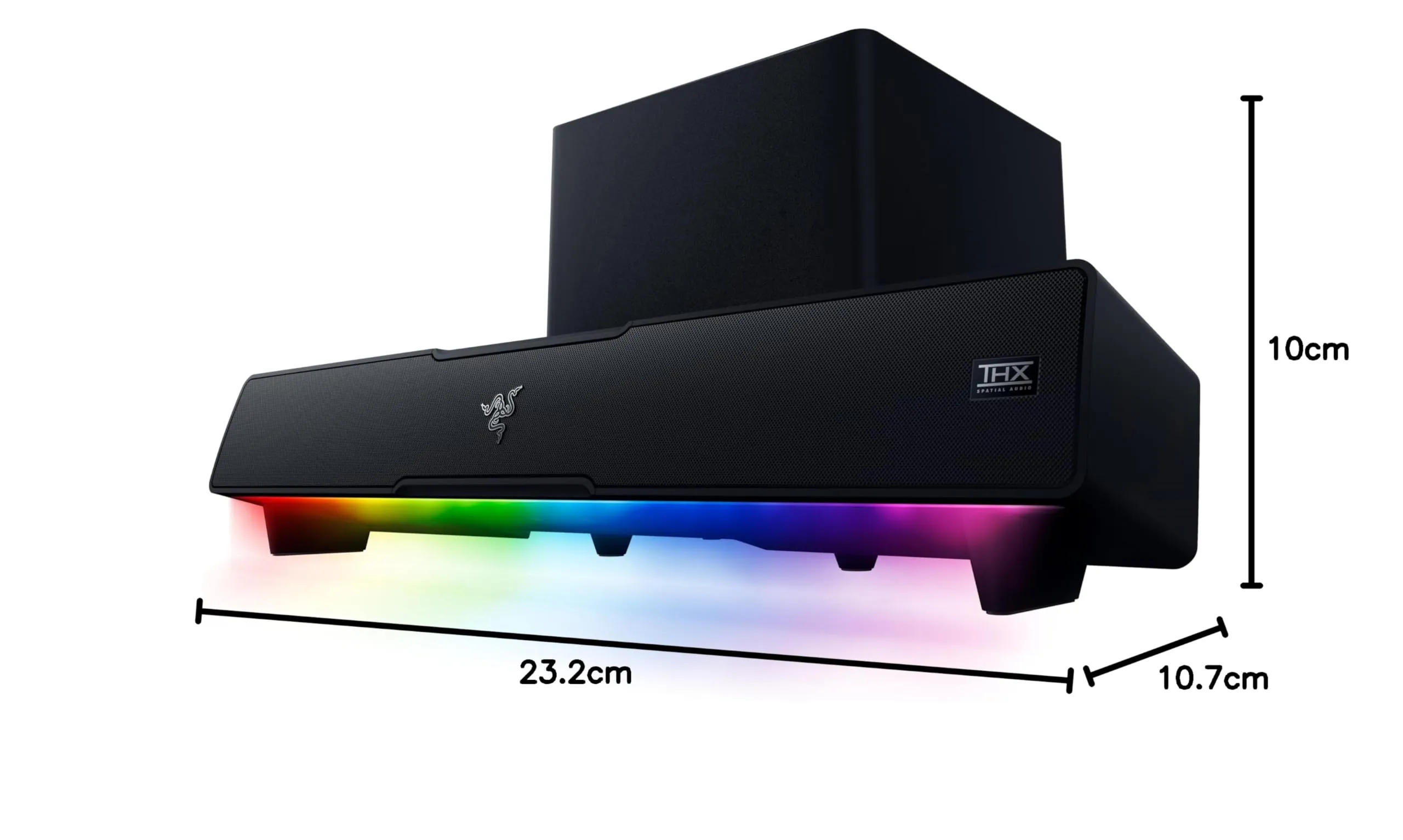 Razer Leviathan V2 Soundbar per PC Gaming con Subwoofer, Dolby 5.1, Nero - immagine 13