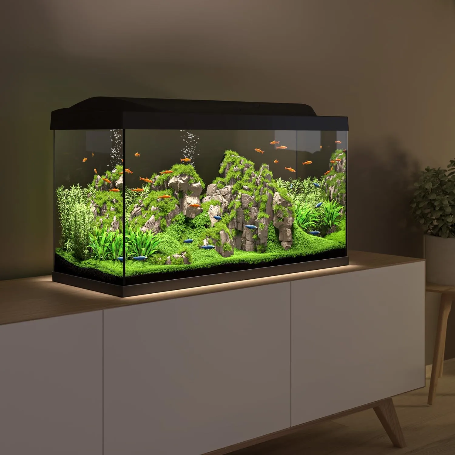 Tetra Starter Line 105 L Acquario Set con Illuminazione LED, Nero - immagine 6
