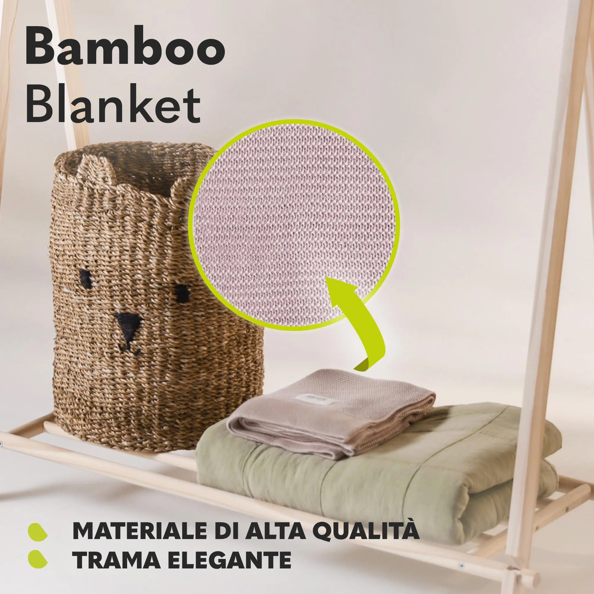 Lionelo Bamboo Blanket Baby Lightweight 100x75 cm Bamboo Cotton - immagine 4