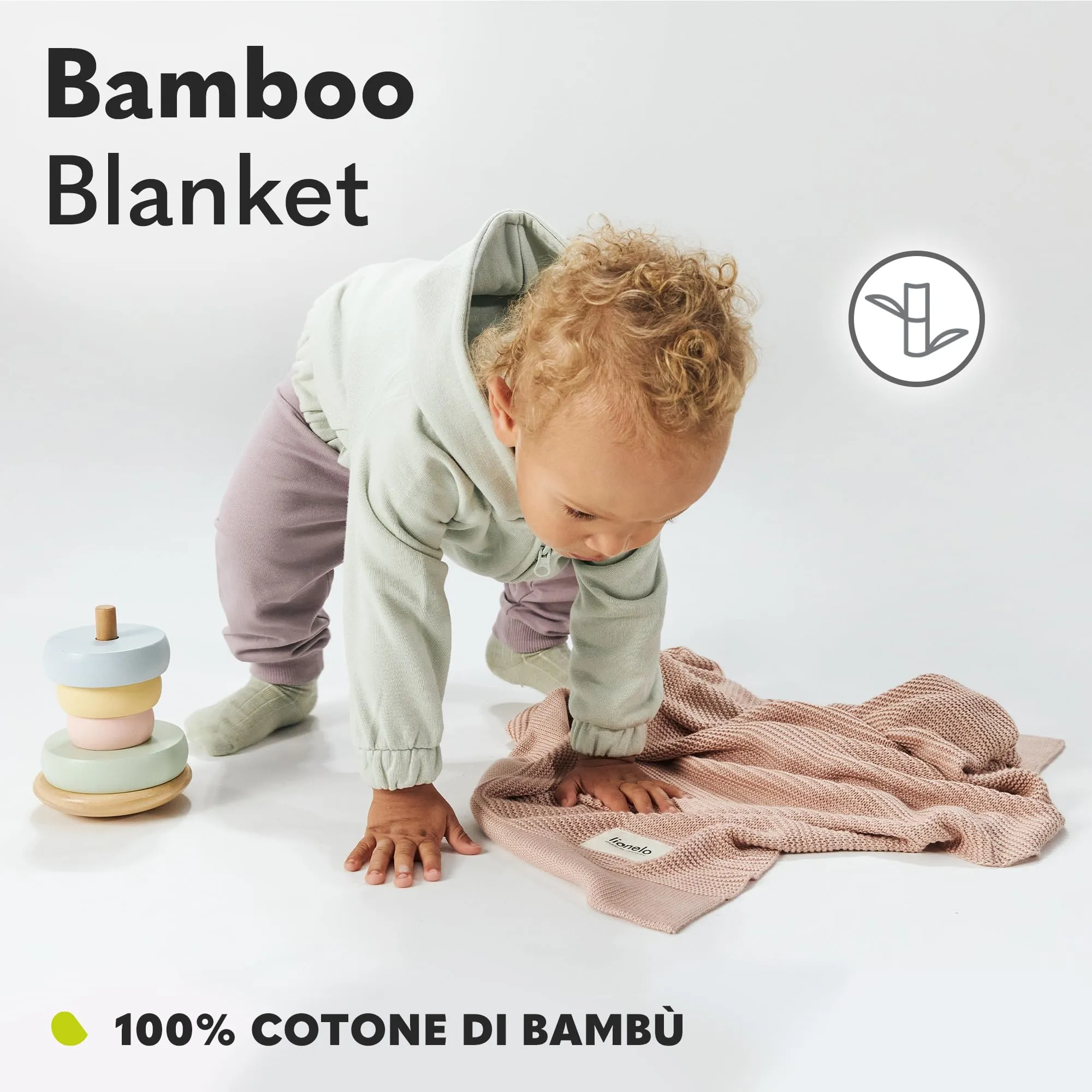 Lionelo Bamboo Blanket Baby Lightweight 100x75 cm Bamboo Cotton - immagine 5