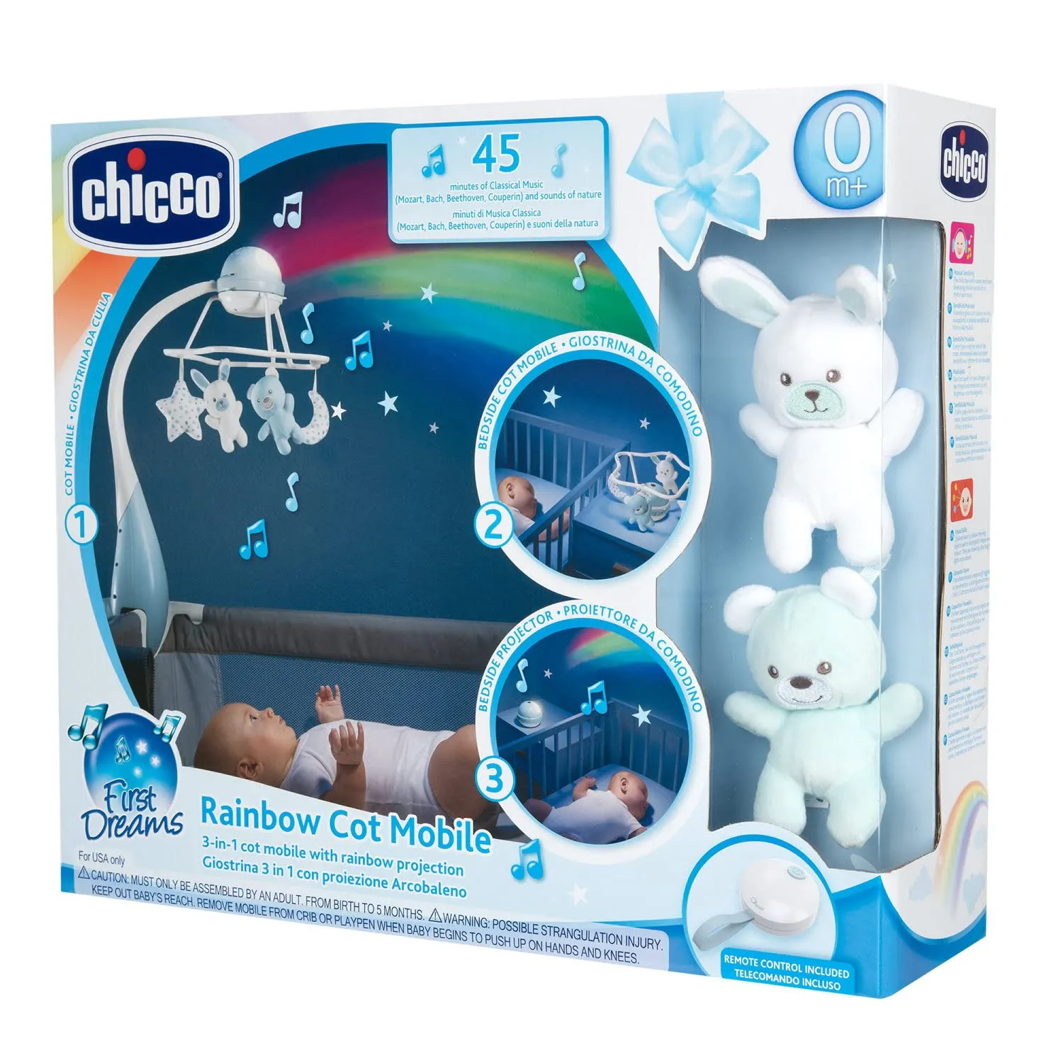 Chicco Giostrina Evolutiva Arcobaleno 3in1 per Culle Next2Me e Lettini con Telecomando - immagine 10