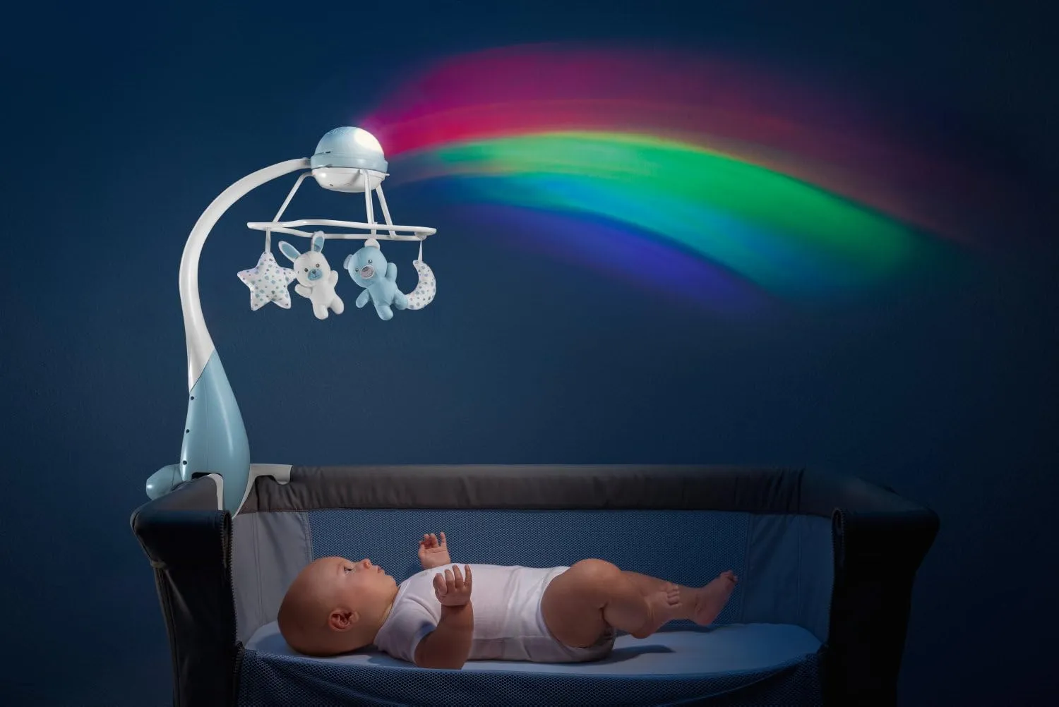 Chicco First Dreams Giostrina Musicale Arcobaleno 3in1, Blu - immagine 11