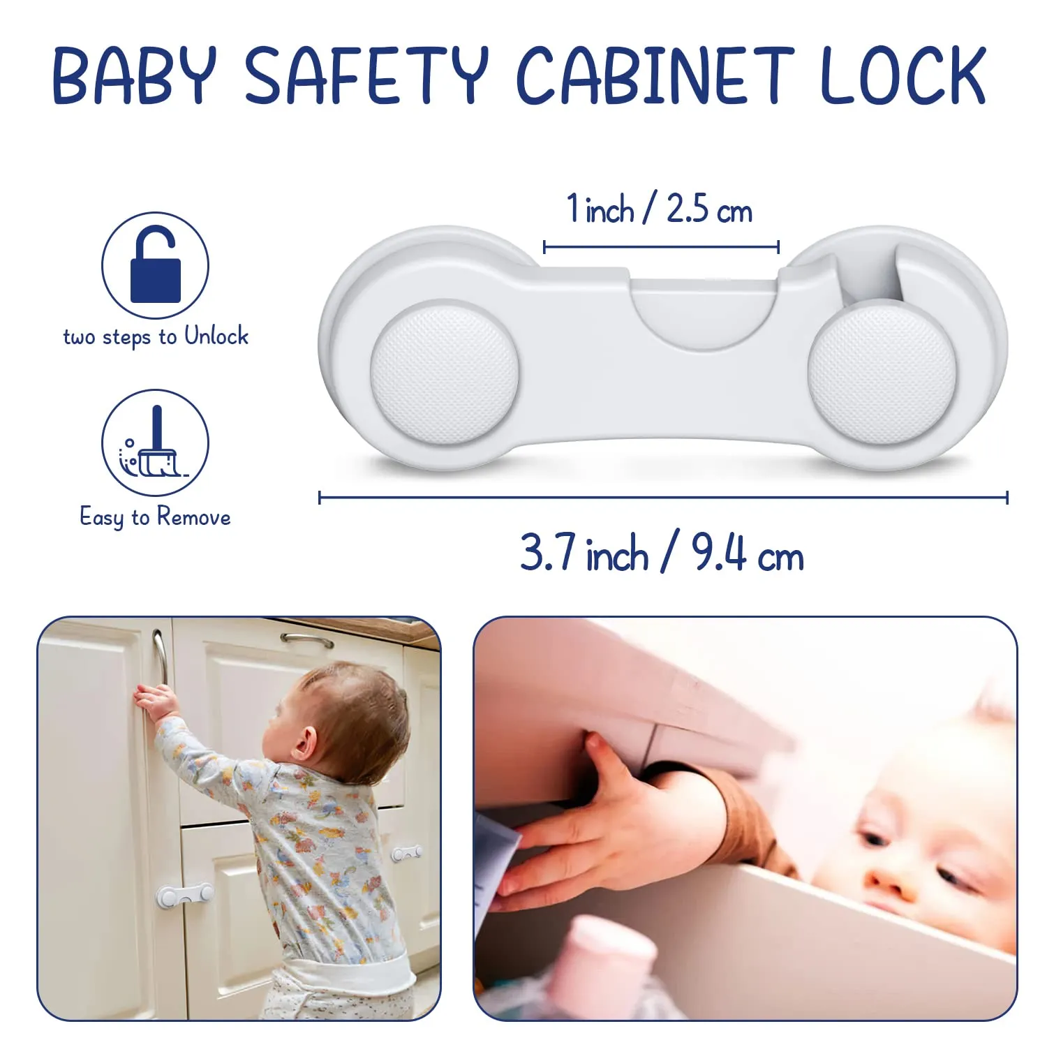 Septeamay Blocca Cassetti Per Bambini, 12 Pezzi - immagine 2