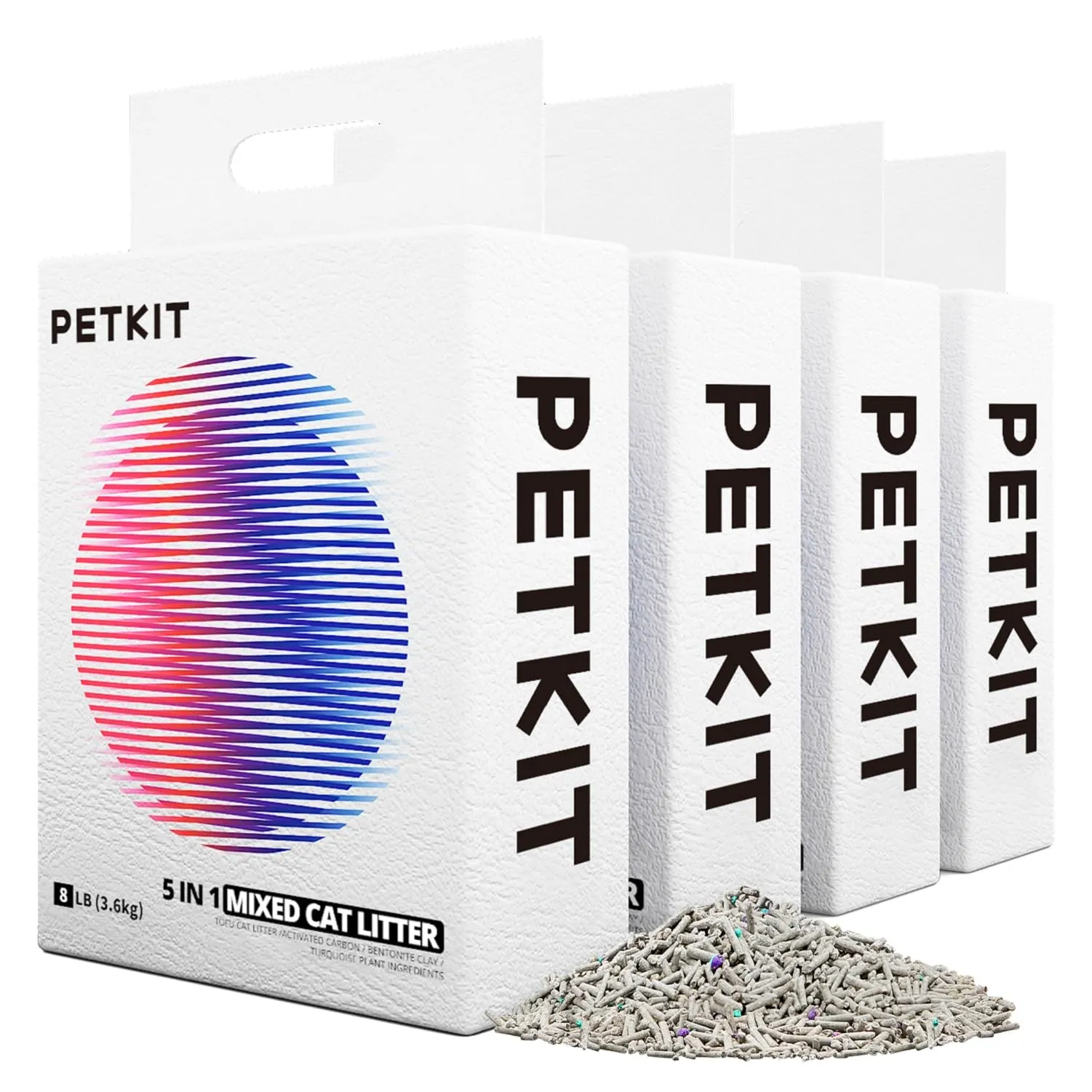 PETKIT Lettiera per Gatti Mista 5 in 1, Confezione da 4 - immagine 1