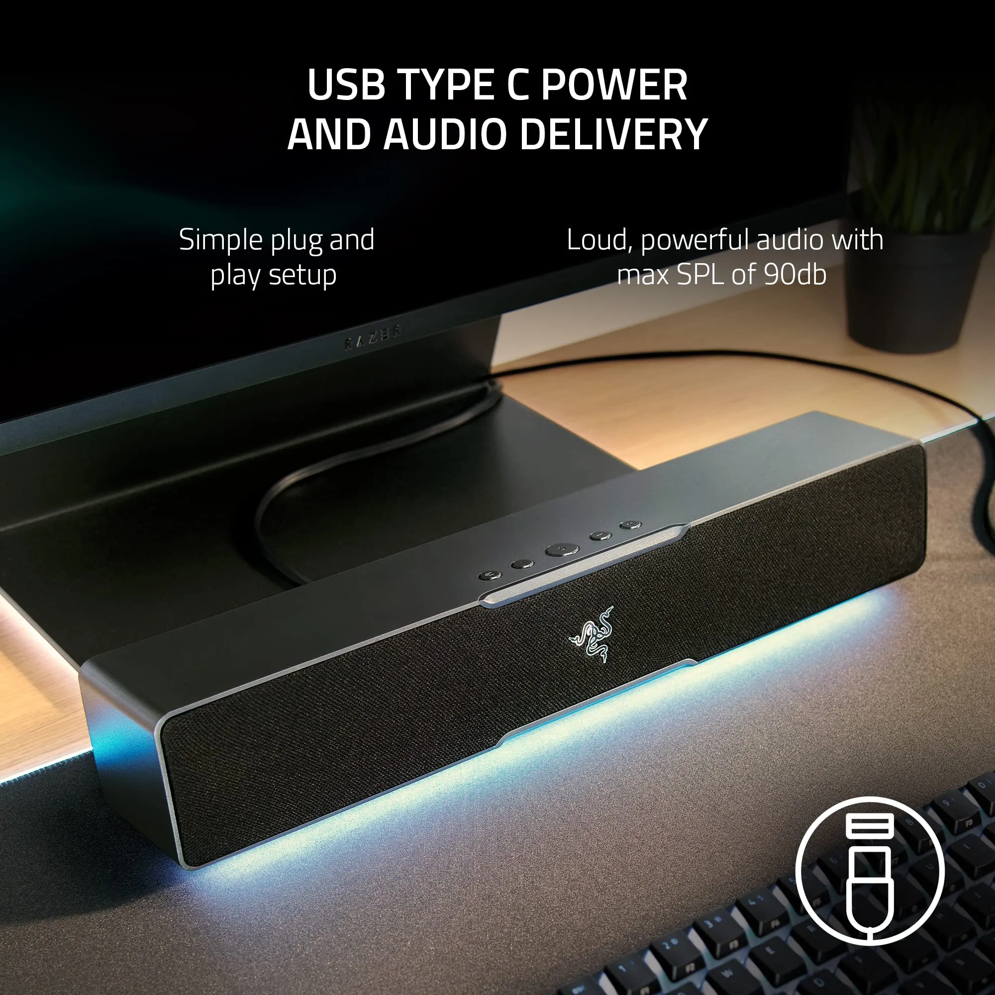 Razer Leviathan V2 X Soundbar per PC Gaming, Nero - immagine 6