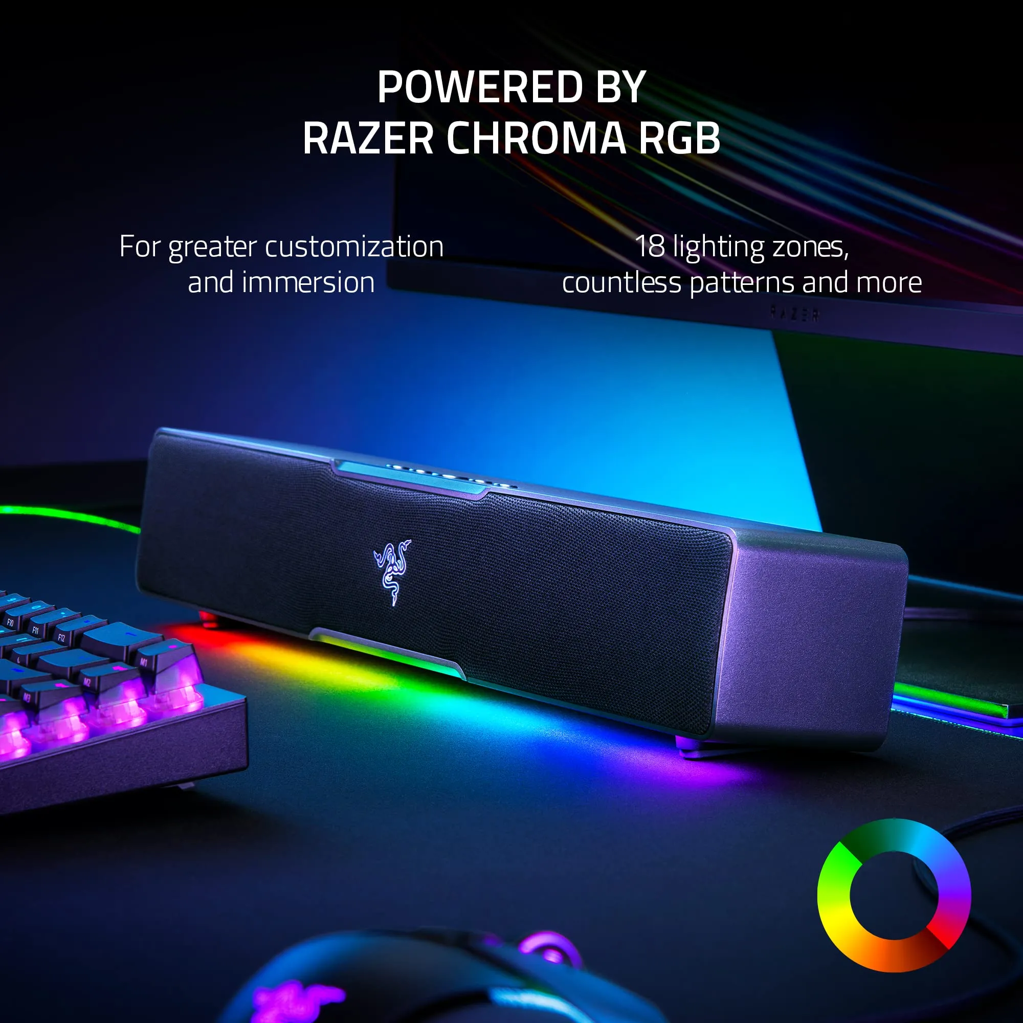 Razer Leviathan V2 X Soundbar per PC Gaming, Nero - immagine 8