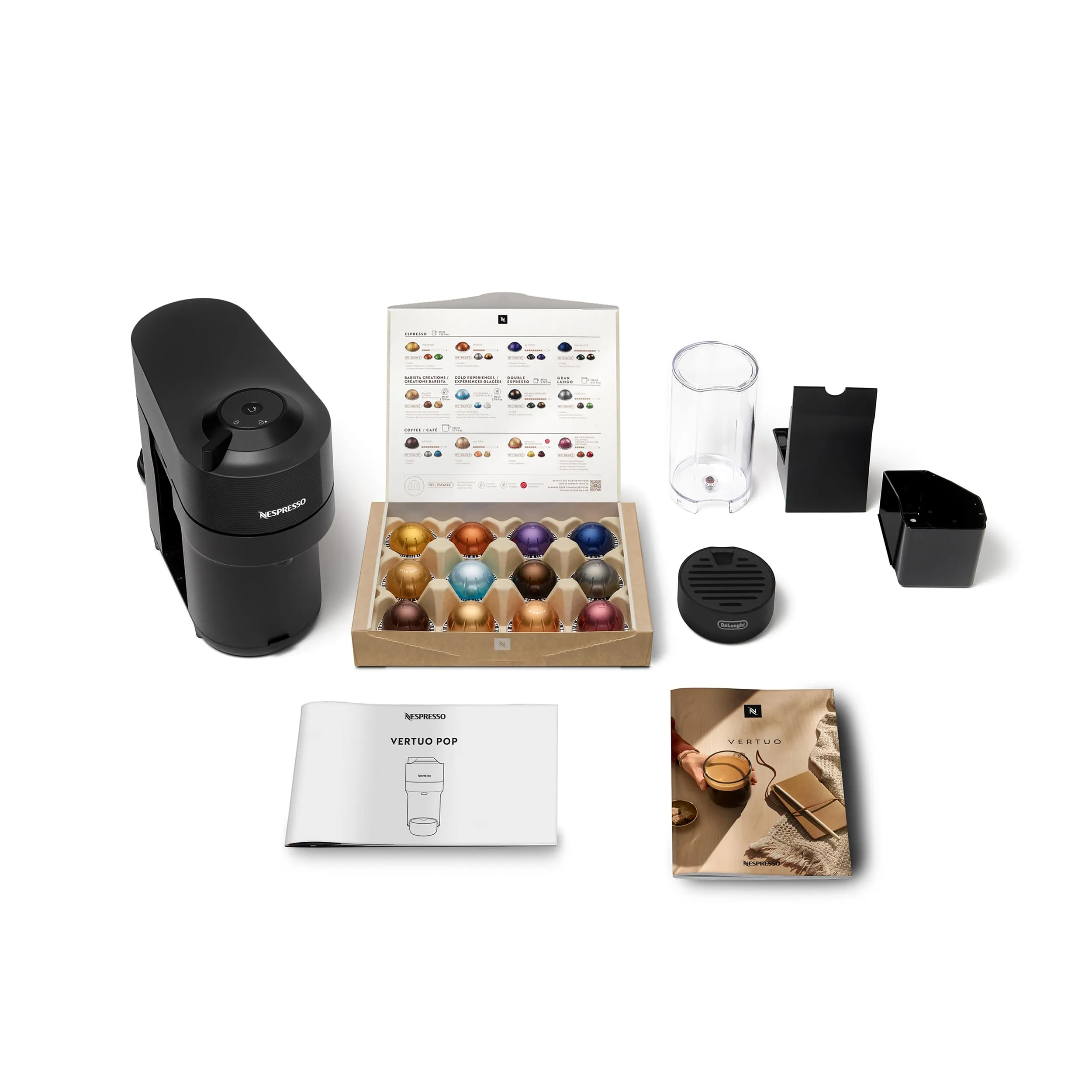Nespresso De'Longhi Vertuo Pop e Aeroccino 3 ENV90.BAE, Nero - immagine 10