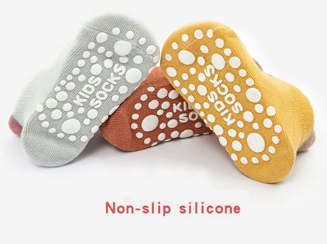 FedMois Calzini Antiscivolo in Cotone con Motivi Animali per Bambini, Multicolore, 1-3 anni, 6 Paia - immagine 4