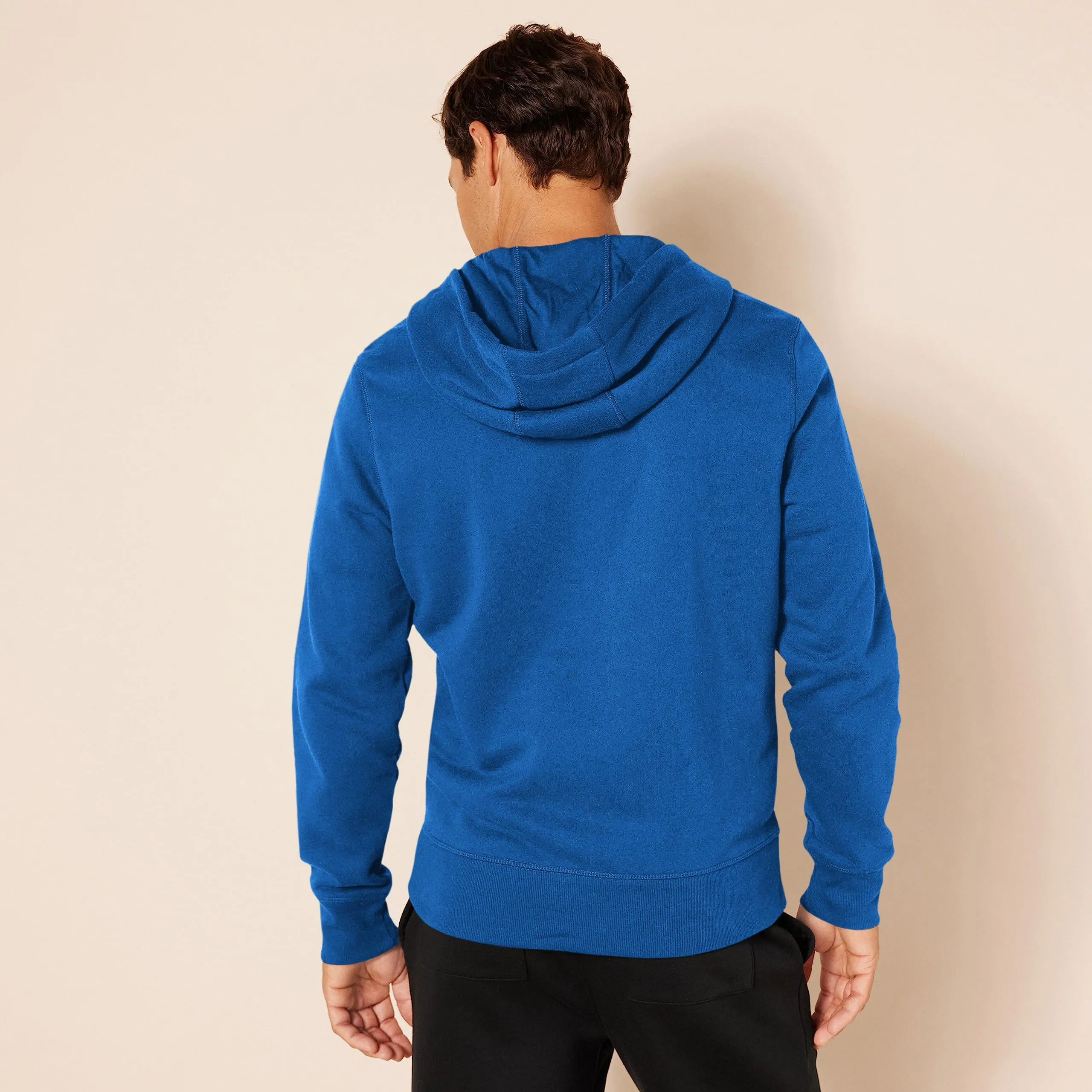 Amazon Essentials Felpa con Cappuccio in Pile con Zip Intera Uomo, Blu, L - immagine 3