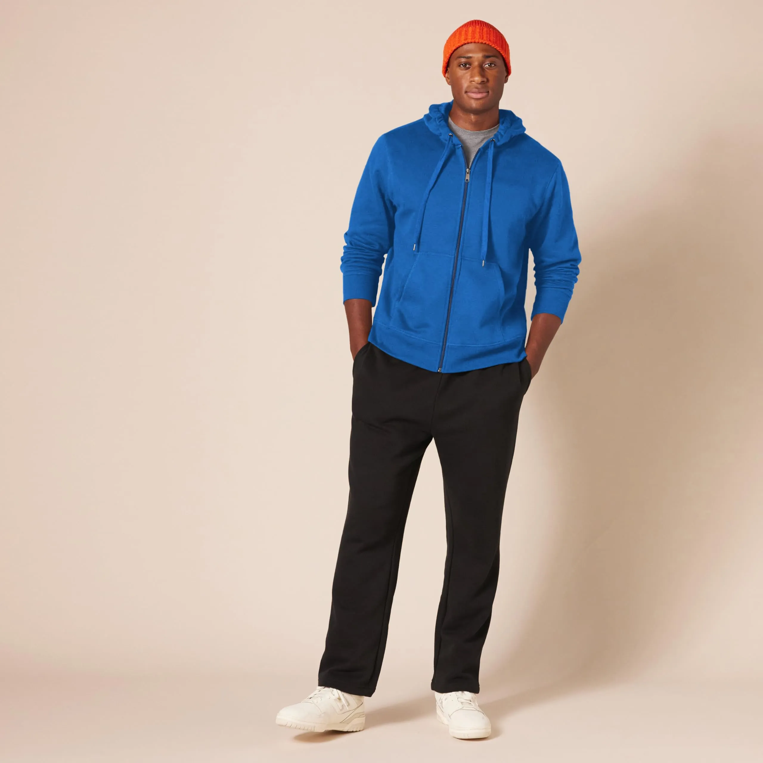 Amazon Essentials Felpa con Cappuccio in Pile con Zip Intera Uomo, Blu, L - immagine 8