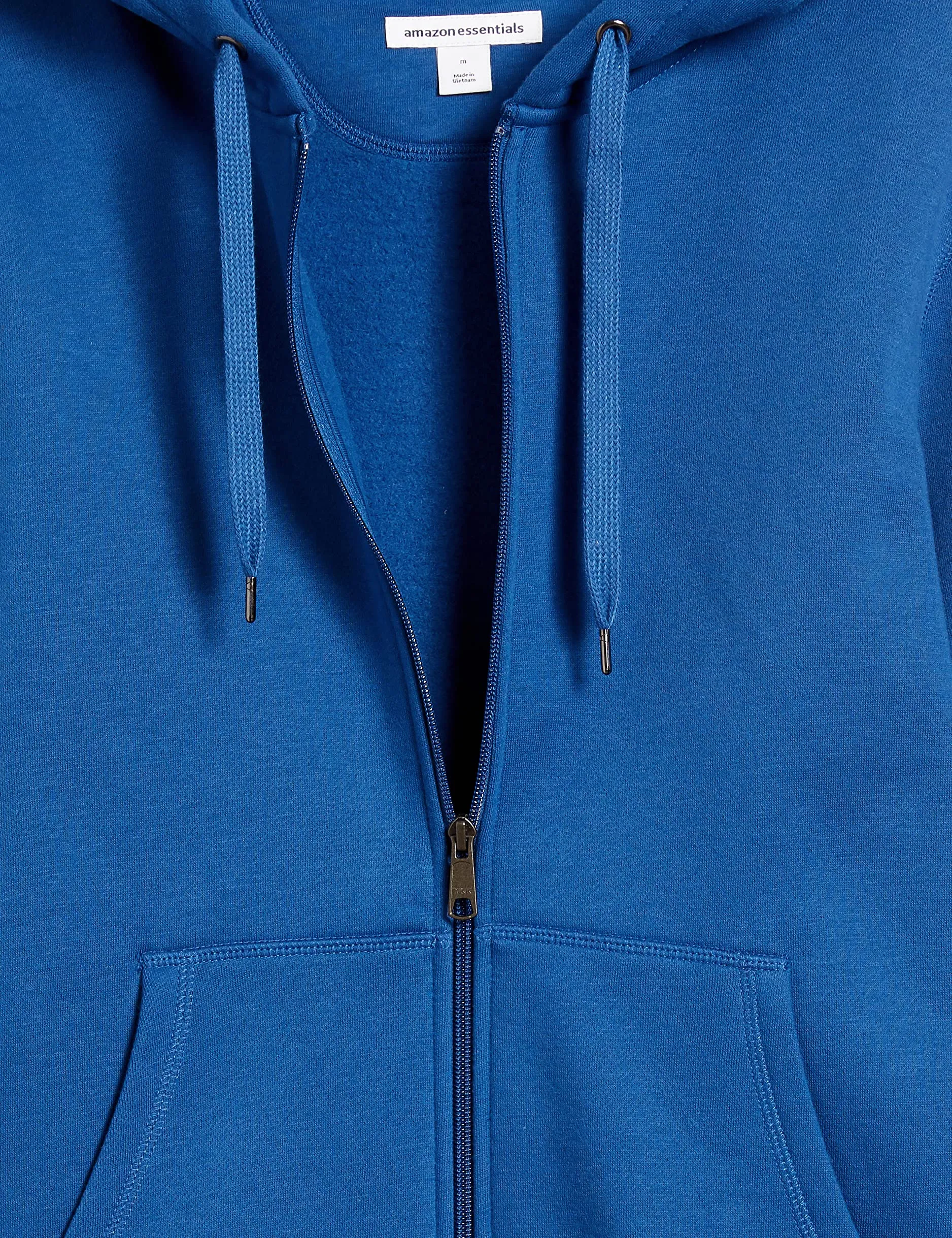 Amazon Essentials Felpa con Cappuccio in Pile con Zip Intera Uomo, Blu, L - immagine 9
