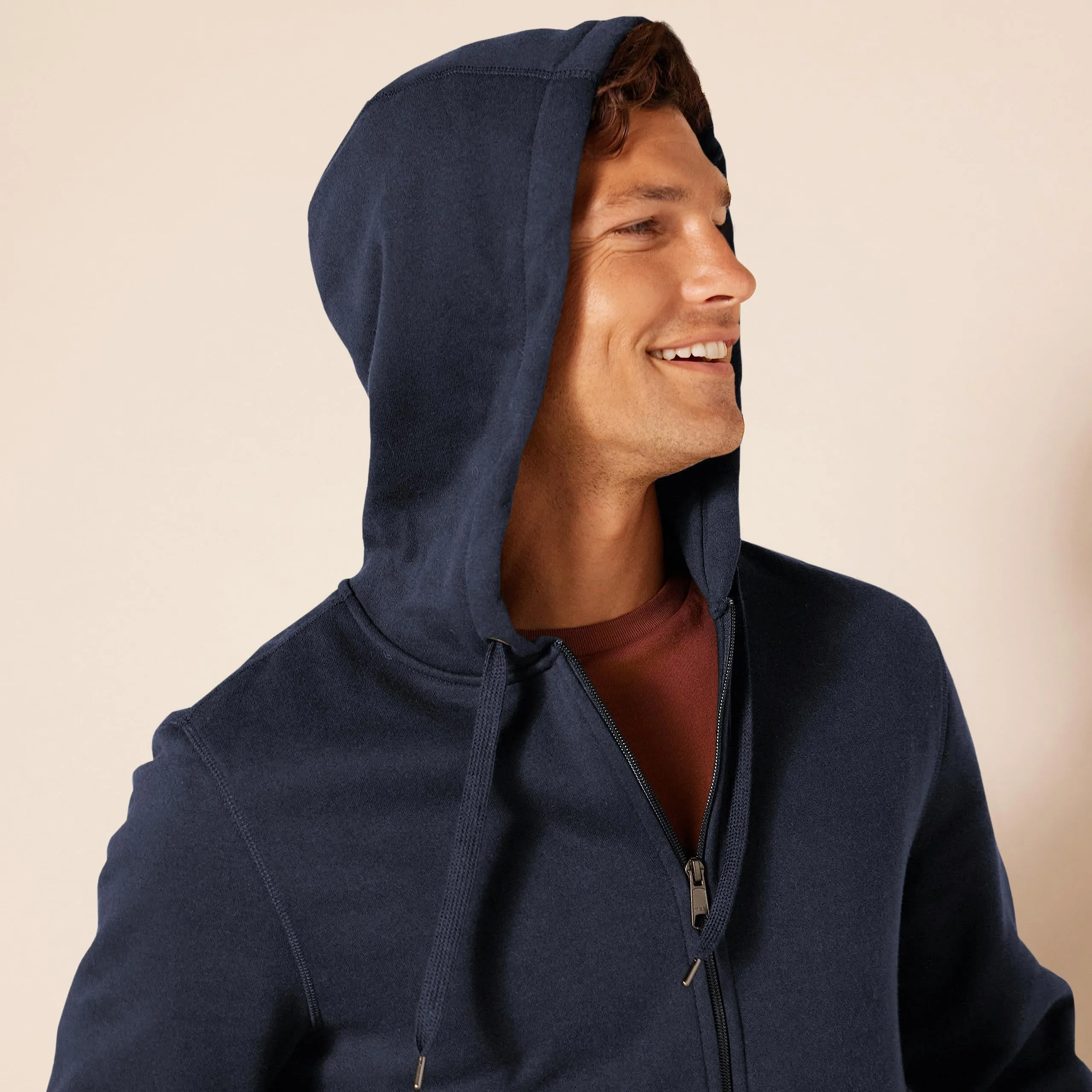 Amazon Essentials Felpa con Cappuccio in Pile con Zip Intera Uomo, Blu Marino, M - immagine 4