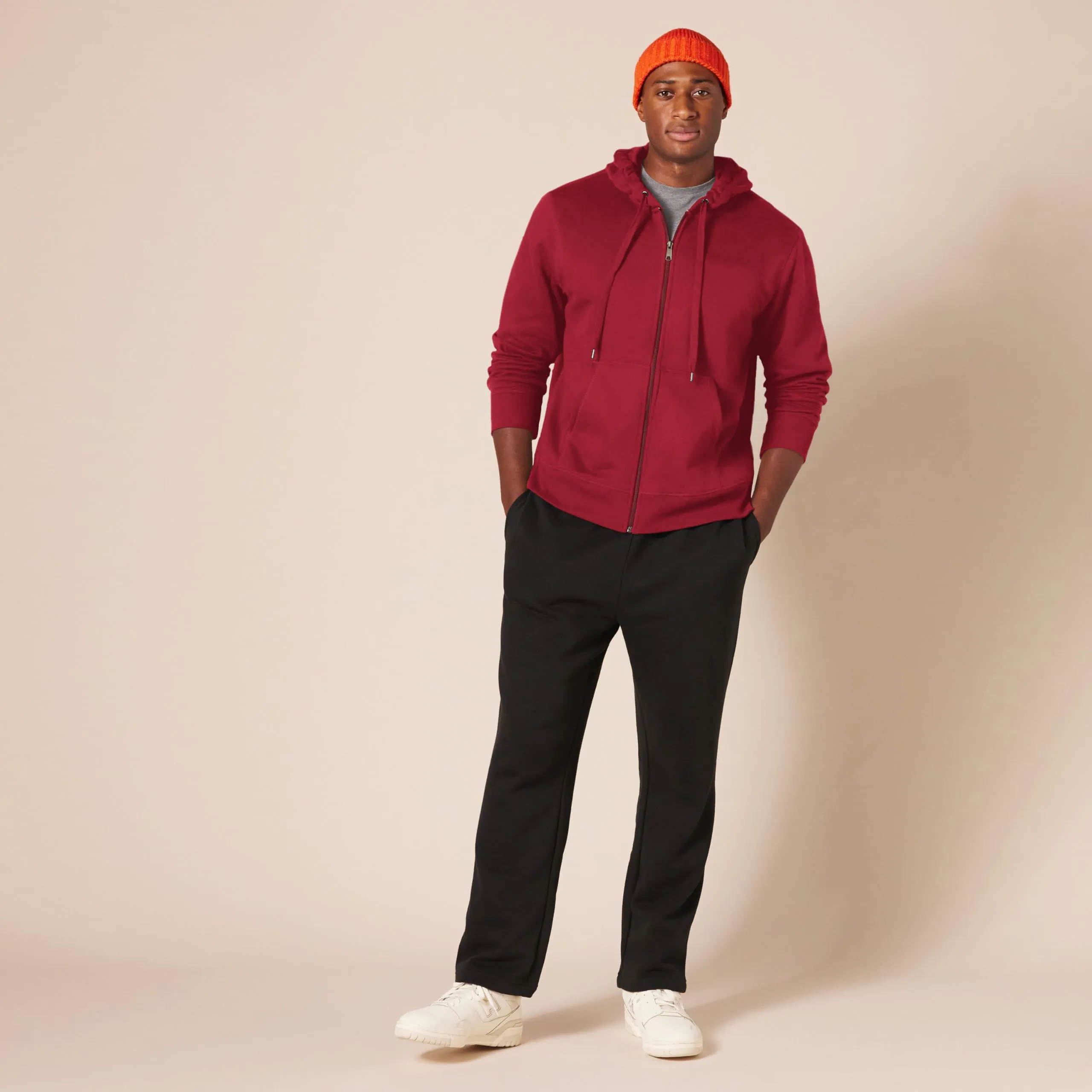 Amazon Essentials Felpa con Cappuccio in Pile con Zip Intera Uomo, Rosso Scuro, XL - immagine 8