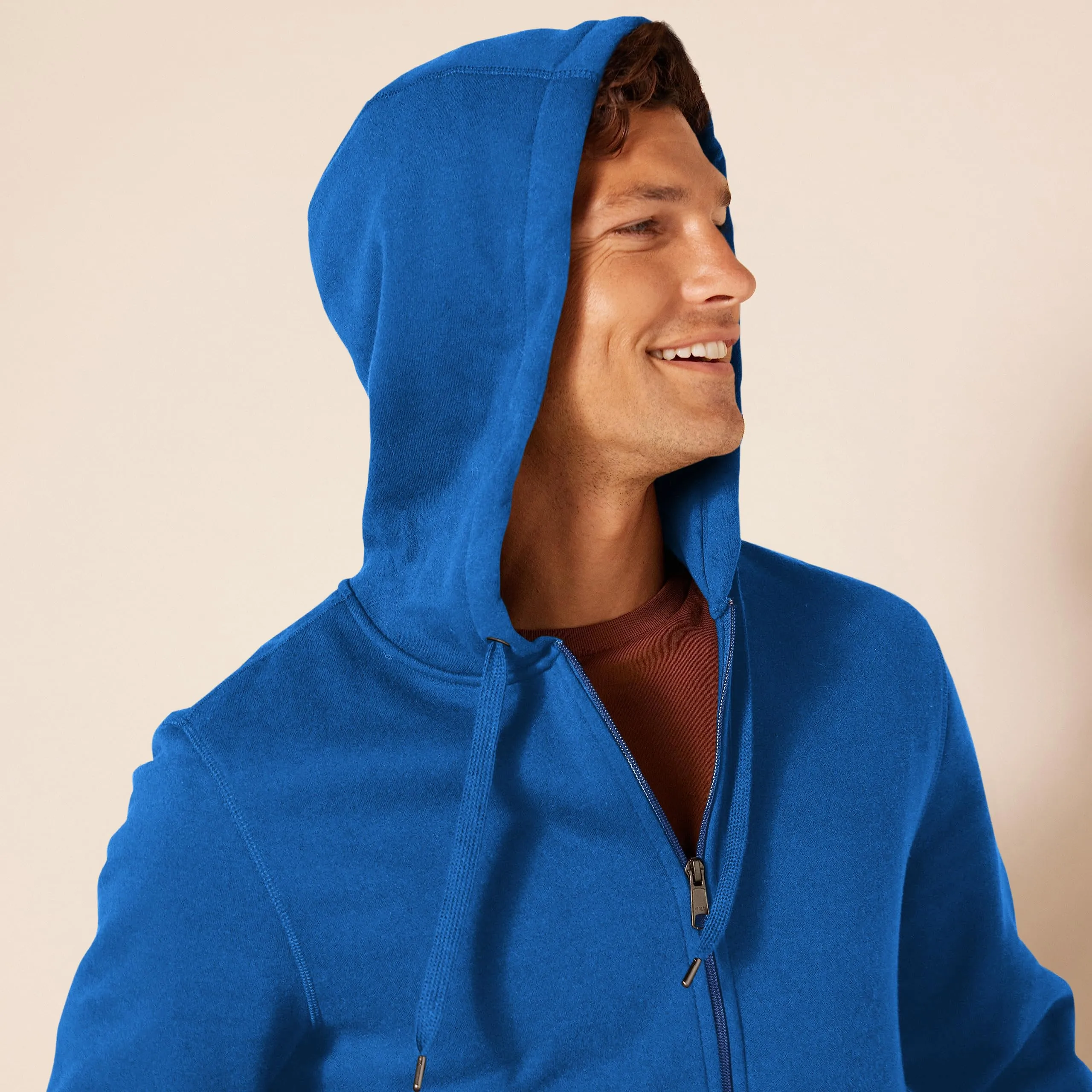 Amazon Essentials Felpa con Cappuccio in Pile con Zip Intera Uomo, Blu, M - immagine 4