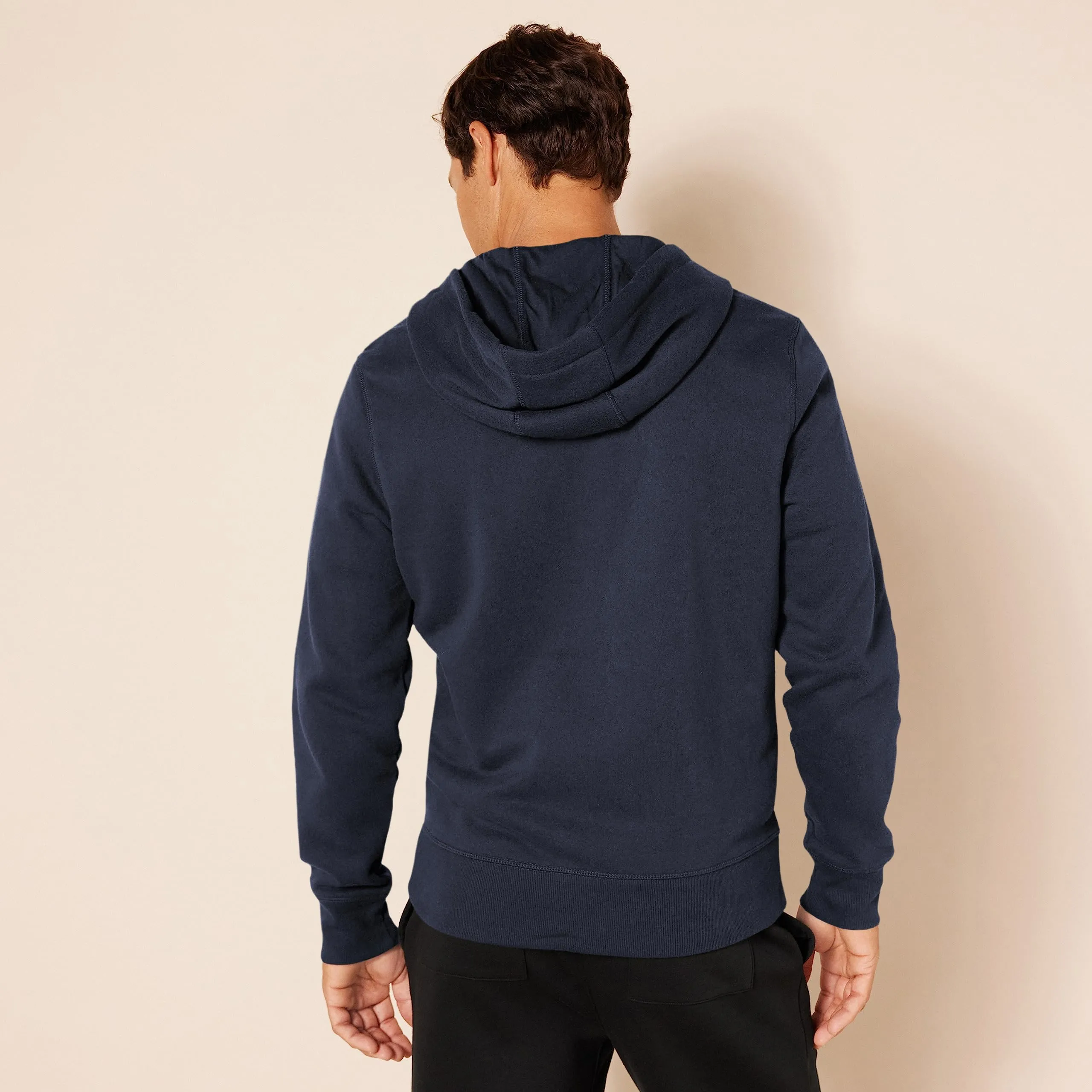 Amazon Essentials Felpa con Cappuccio in Pile con Zip Intera Uomo, Blu Marino, L - immagine 3