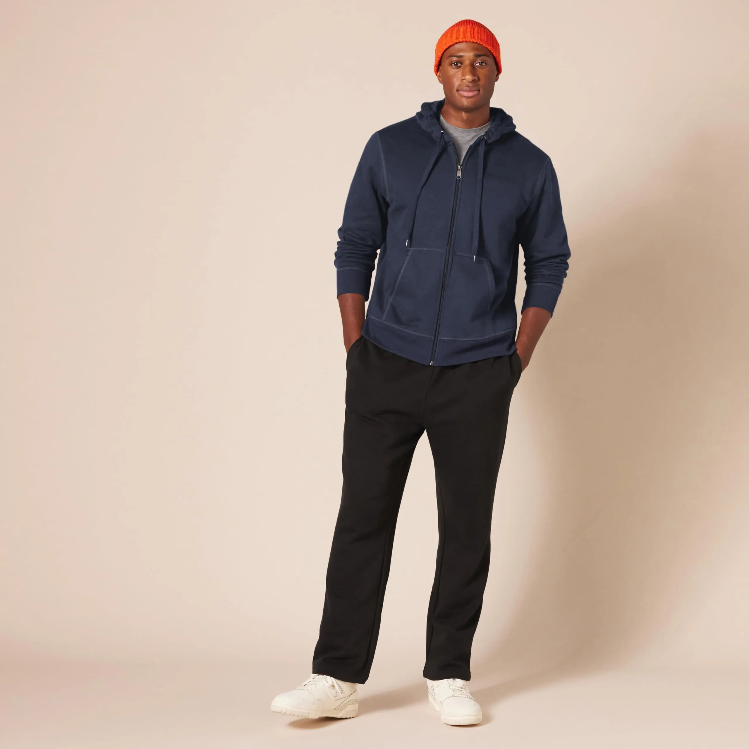 Amazon Essentials Felpa con Cappuccio in Pile con Zip Intera Uomo, Blu Marino, L - immagine 8
