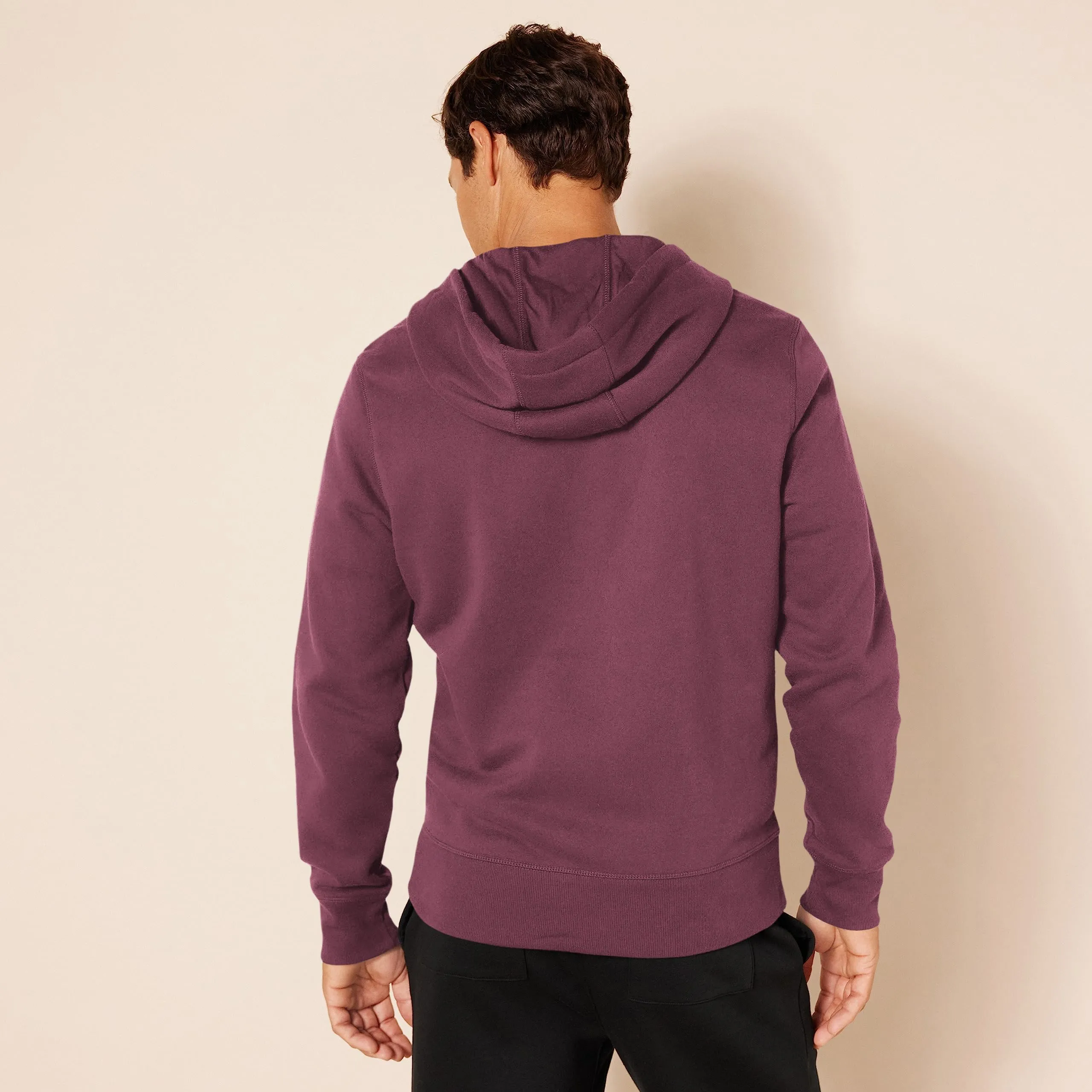 Amazon Essentials Felpa con Cappuccio in Pile con Zip Intera Uomo, Bordeaux, XS - immagine 5