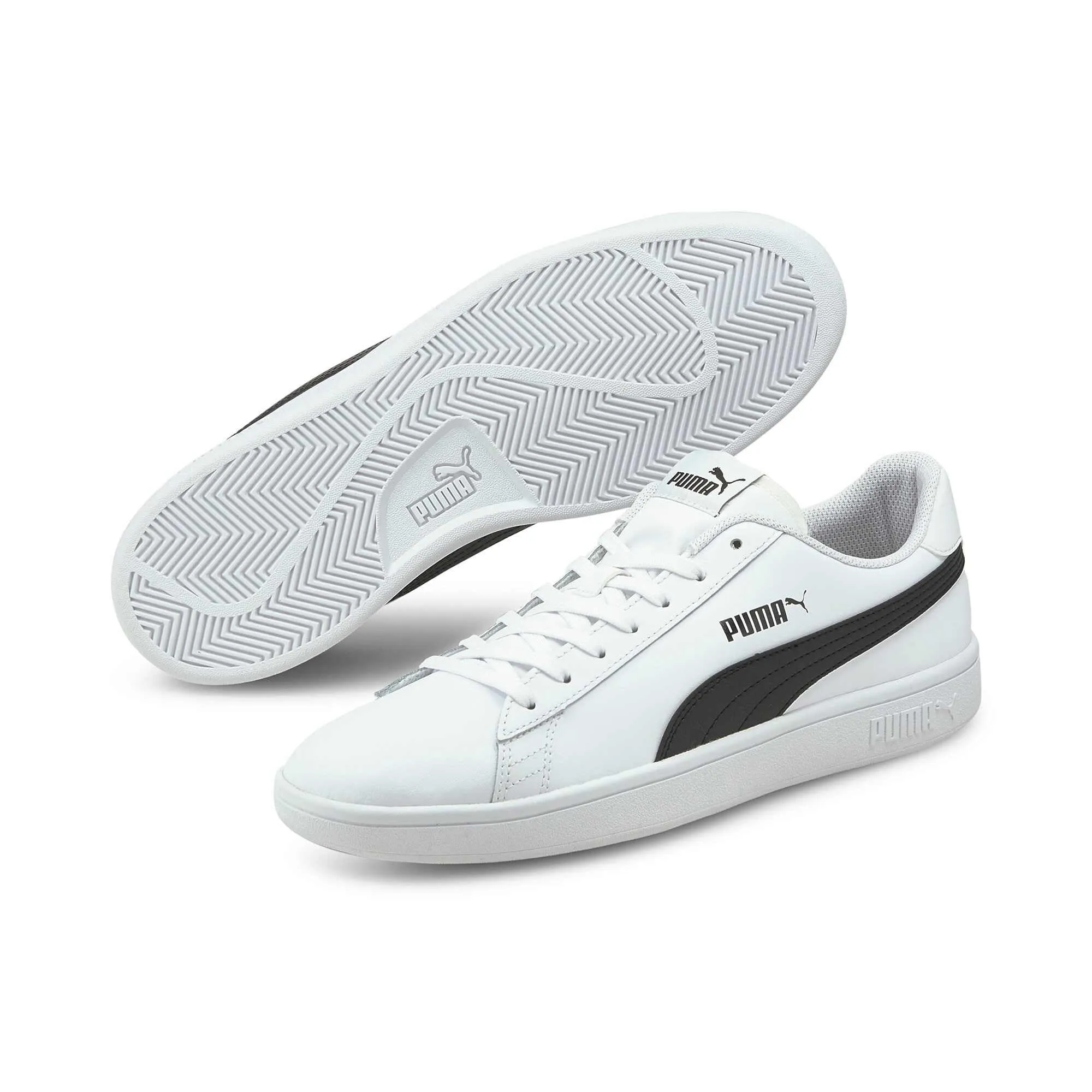 Puma Smash V2 L Sneakers Unisex, Puma White Puma Black, 44 EU - immagine 6
