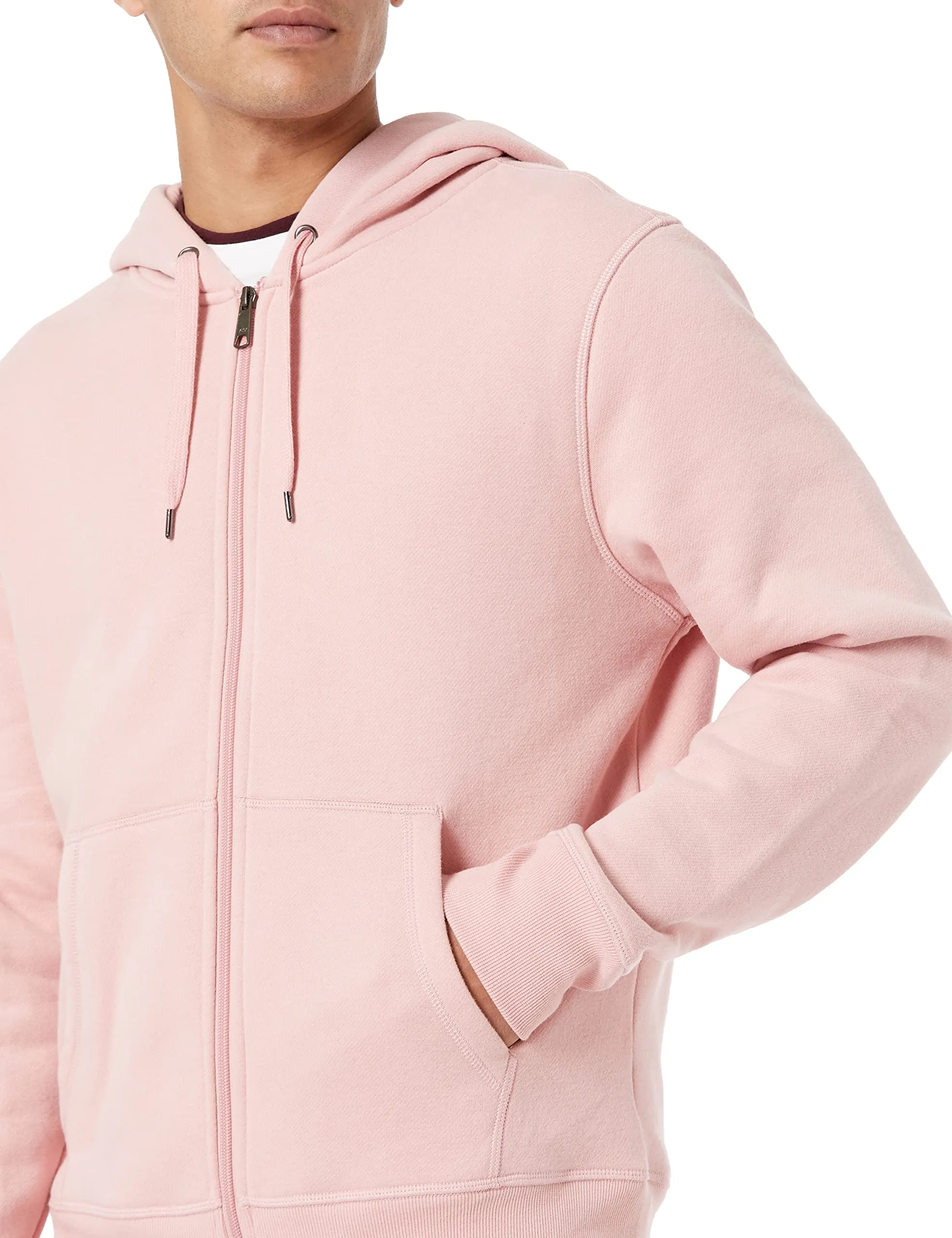 Amazon Essentials Felpa con Cappuccio in Pile con Zip Intera Uomo, Rosa, S - immagine 4