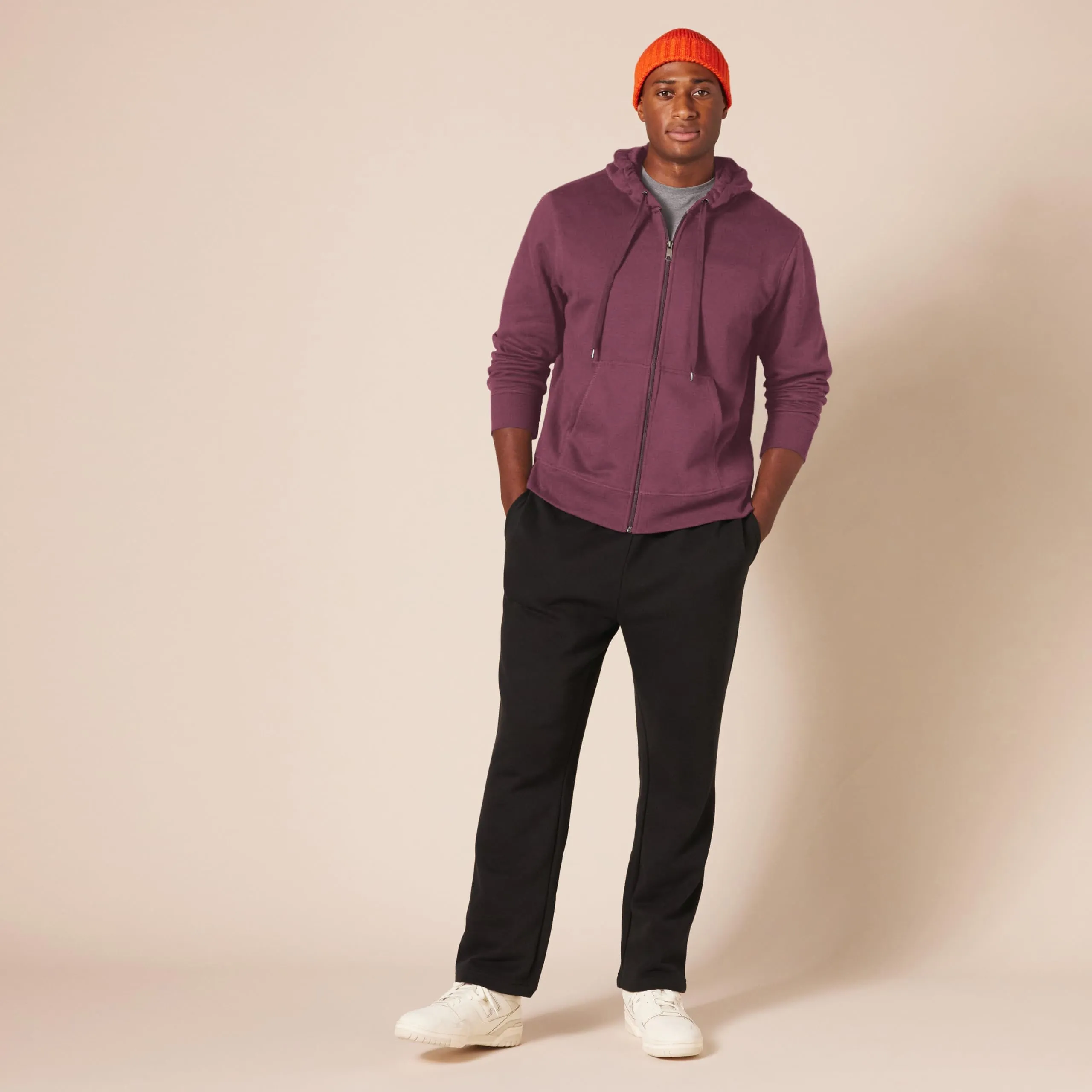 Amazon Essentials Felpa con Cappuccio in Pile con Zip Intera Uomo, Bordeaux, XXL - immagine 10