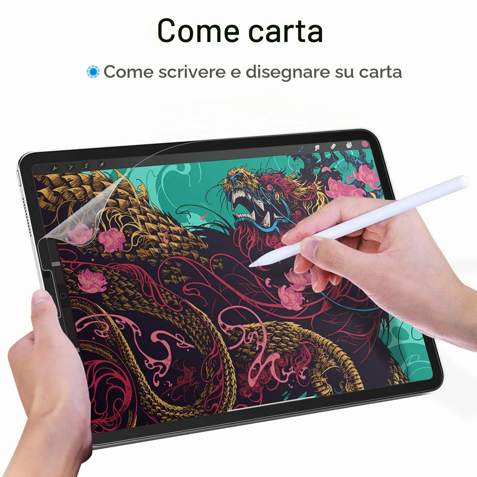JETech Pellicola Protettiva Effetto Carta per iPad Pro 11" (4/3/2/1) e iPad Air 5/4 (10,9") - immagine 3