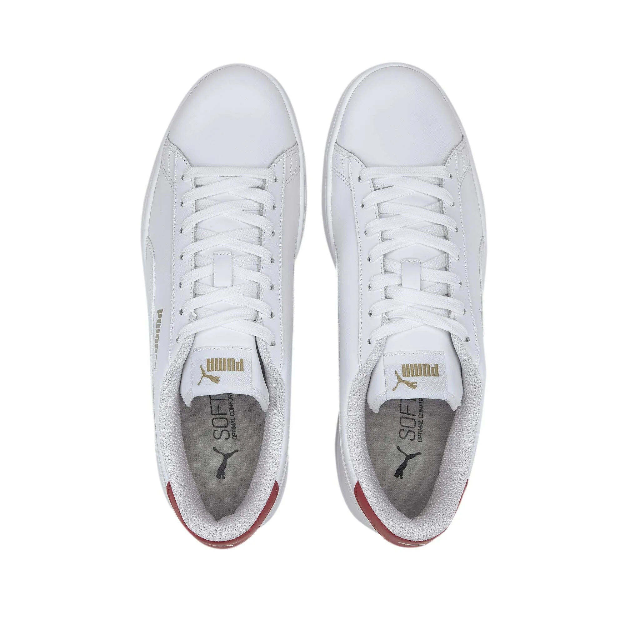PUMA Smash V2 L Sneakers - Puma White High Risk Red Puma Team Gold, 44 EU - immagine 7