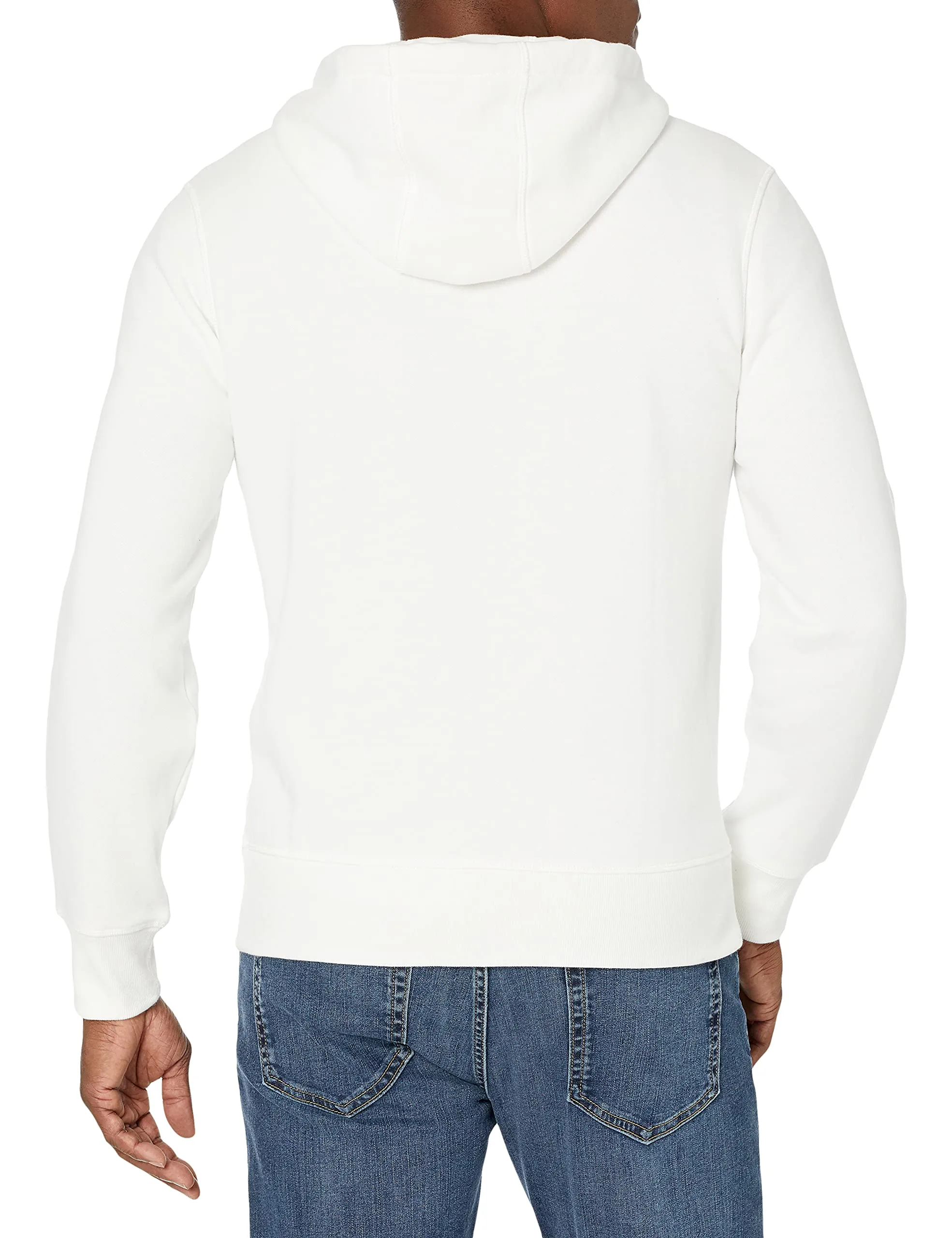 Amazon Essentials Felpa con Cappuccio in Pile con Zip Intera Uomo, Bianco Brillante, M - immagine 3
