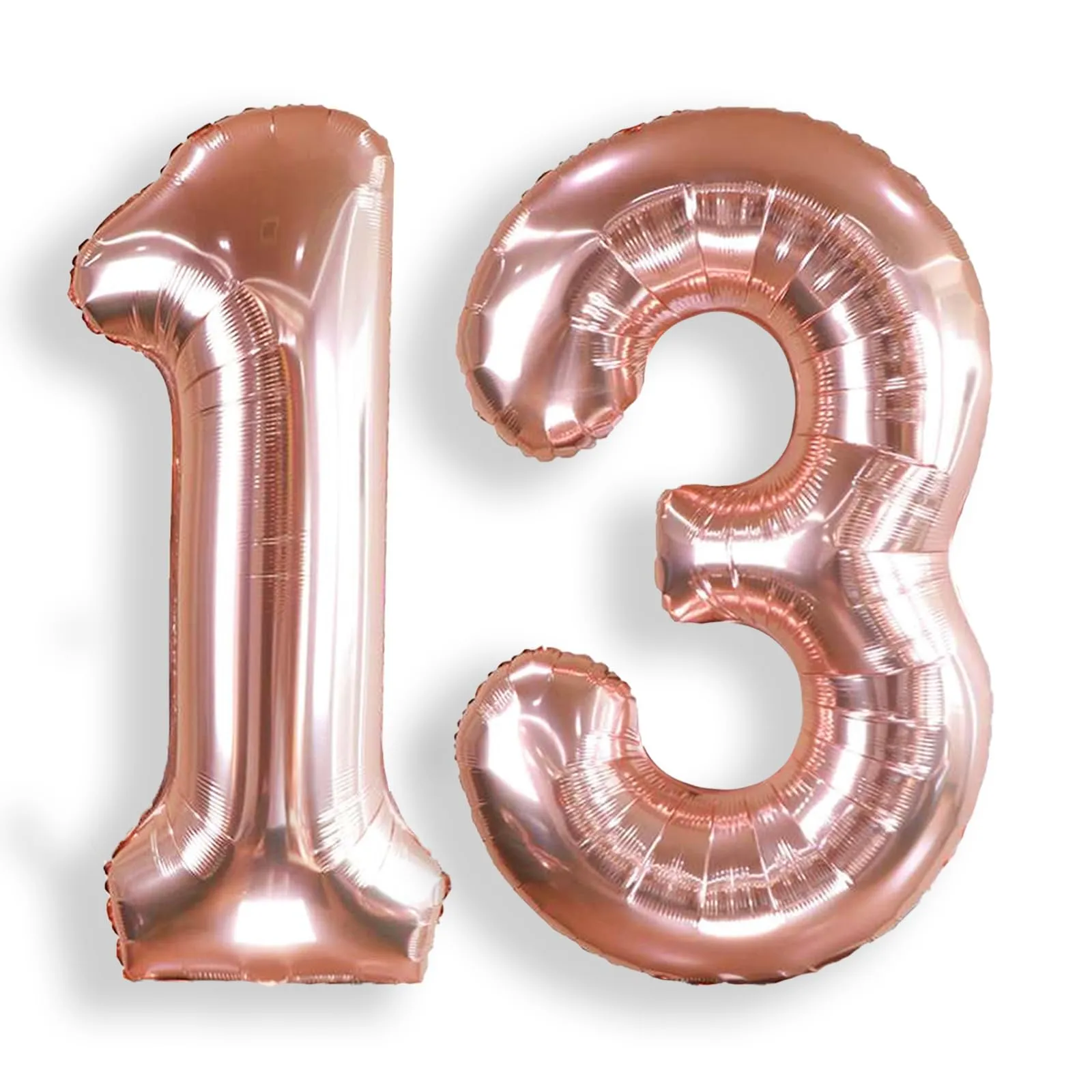 AULE Palloncino Numero 13 Oro Rosa, 101 cm, Mylar Foil - immagine 1