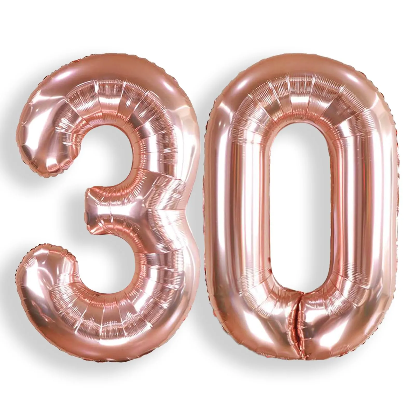 AULE Palloncino Numero 30 Rosa Gold, 101 cm, Mylar Foil - immagine 1