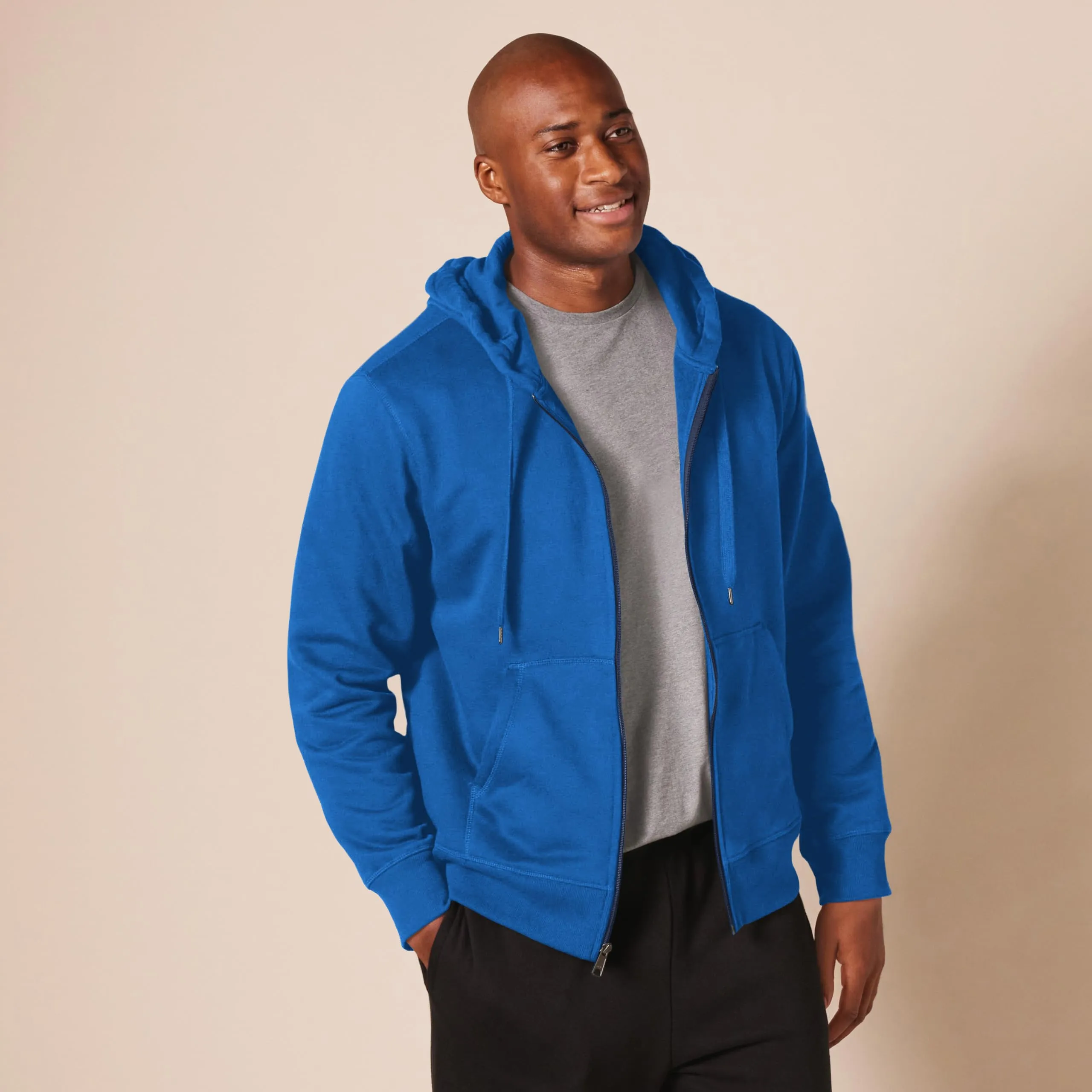 Amazon Essentials Felpa con Cappuccio in Pile con Zip Intera Uomo, Blu, XS - immagine 6