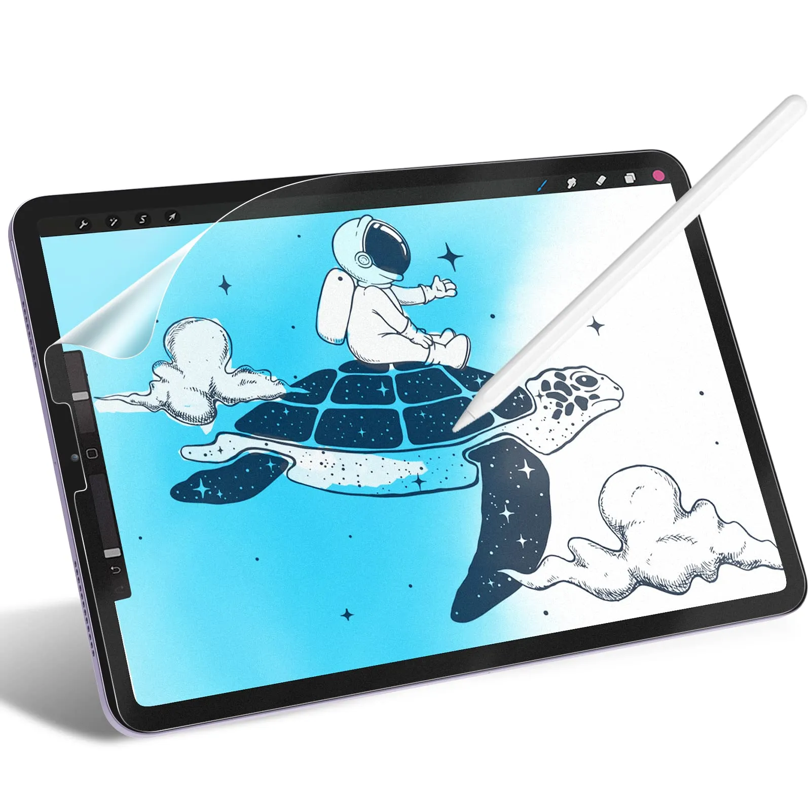 JETech Pellicola Protettiva Effetto Carta Opaca per iPad Air 5/4 - immagine 1