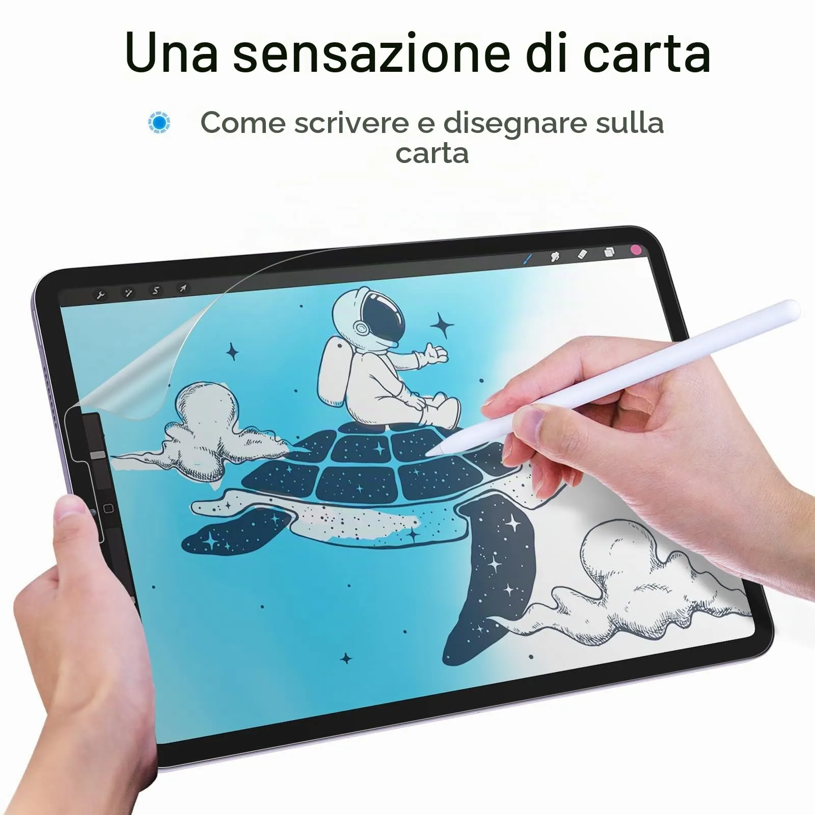 JETech Pellicola Protettiva Effetto Carta Opaca per iPad Air 5/4 - immagine 3