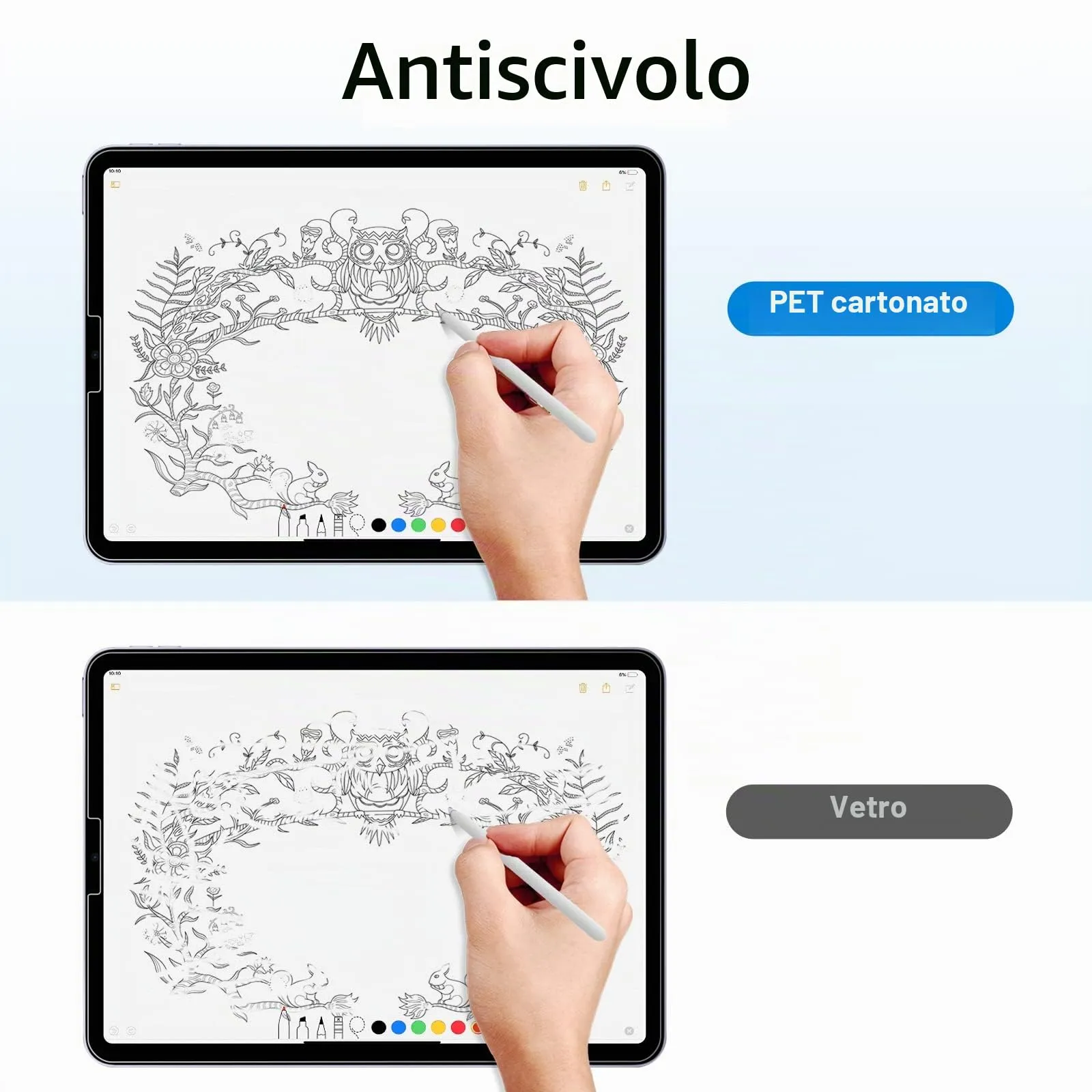 JETech Pellicola Protettiva Effetto Carta Opaca per iPad Air 5/4 - immagine 4