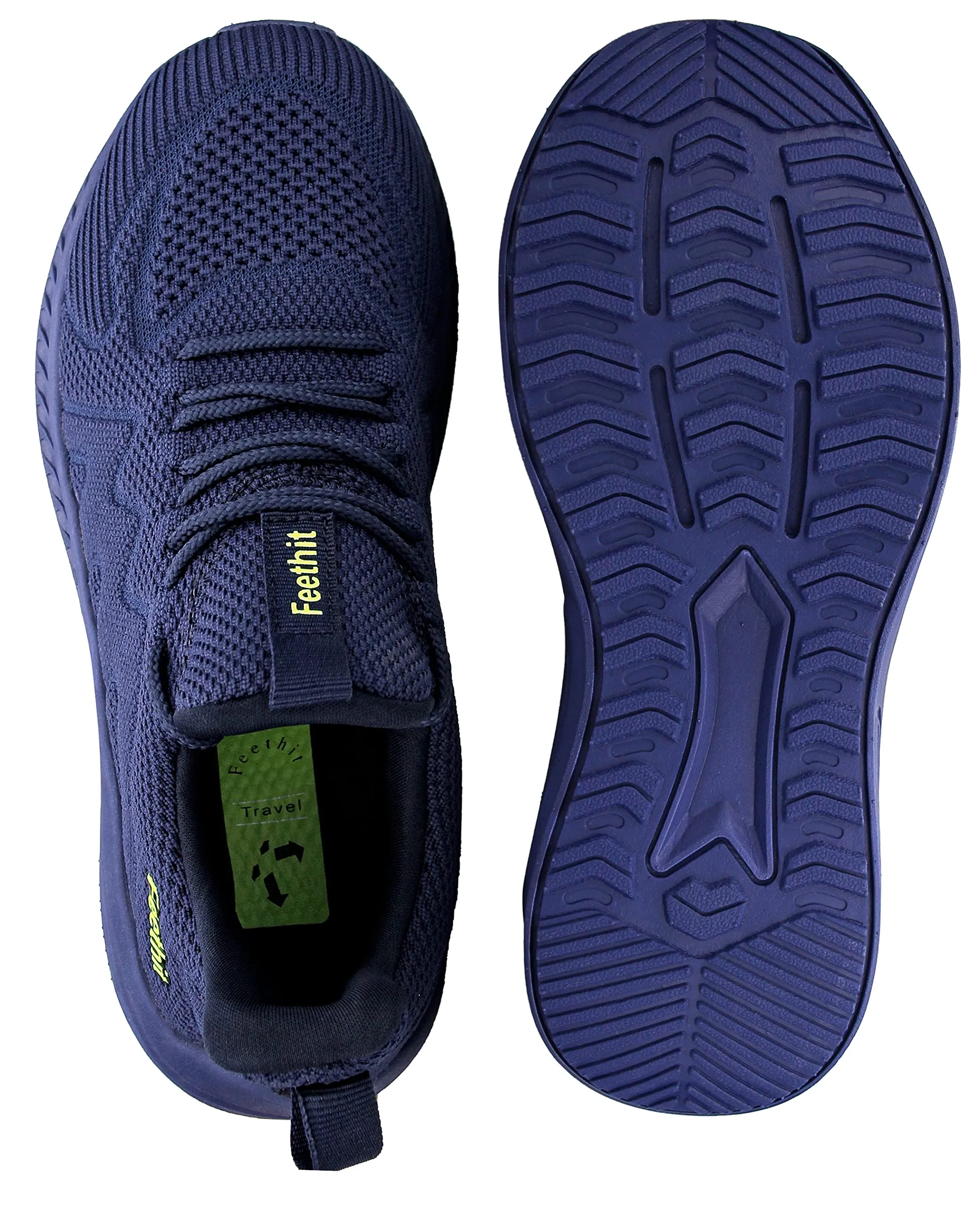 Feethit Scarpe Running Uomo Casual Sneaker Ginnastica Palestra Blu Scuro 45 - immagine 7