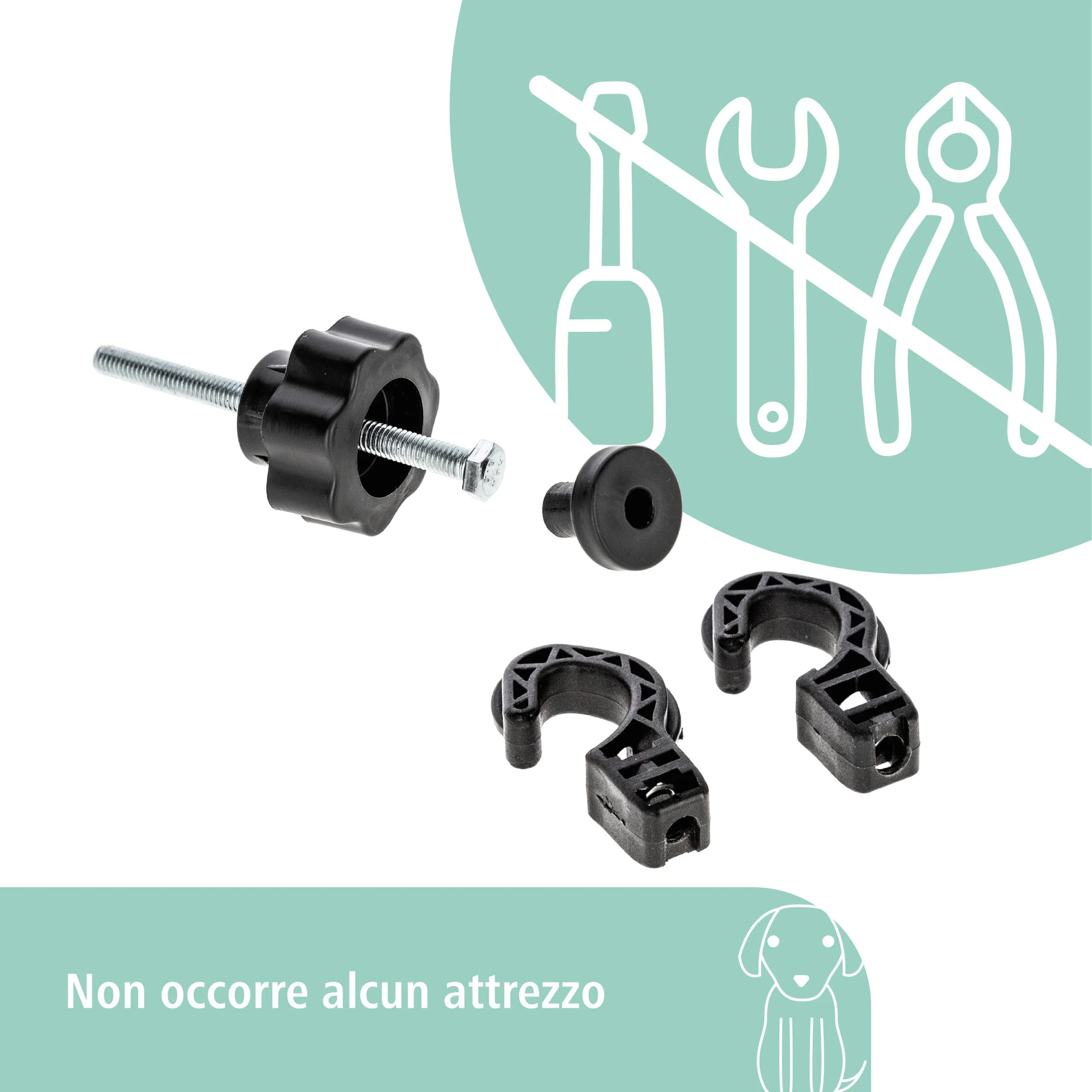 Kerbl Pet Cancelletto di Sicurezza per Auto, Divisorio per Bagagliaio in Metallo, Nero, 30 cm, Larghezza Regolabile 96-145 cm - immagine 4