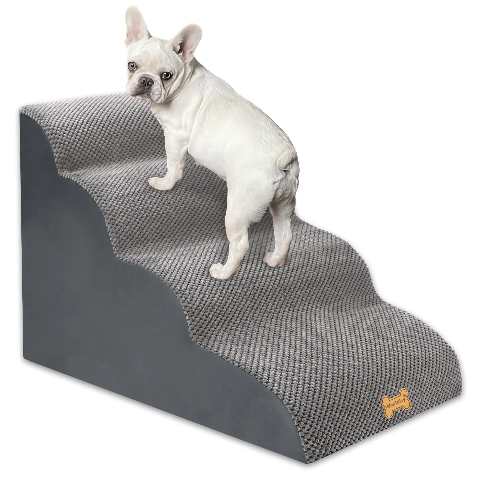Nepfaivy Scala per Cani di Piccola Taglia e Gatti, 4 Gradini con Coperchio Rimovibile, 75x50x40cm - immagine 1