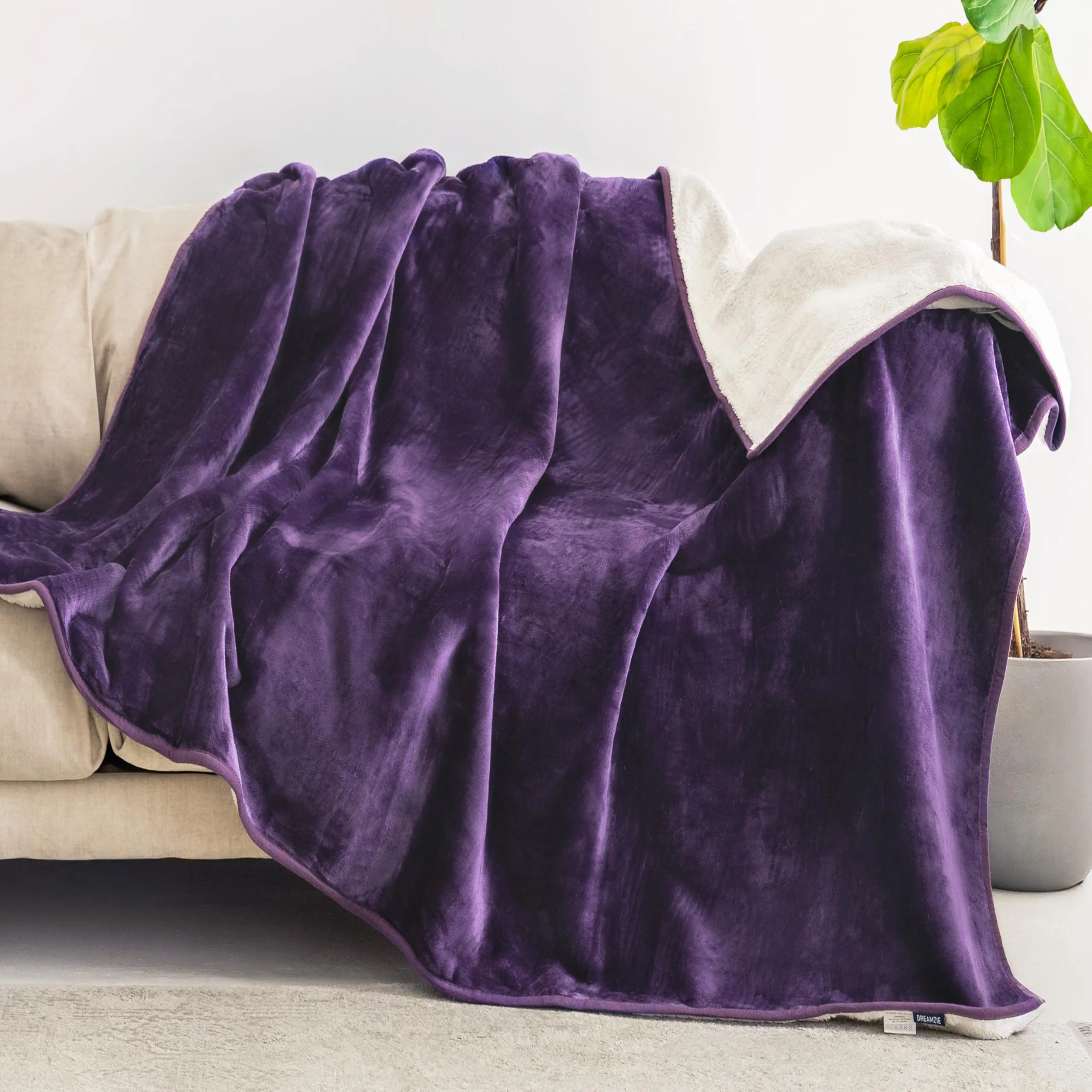 Dreamzie Coperta Impermeabile per Cani, 127x152 cm, Viola - immagine 3