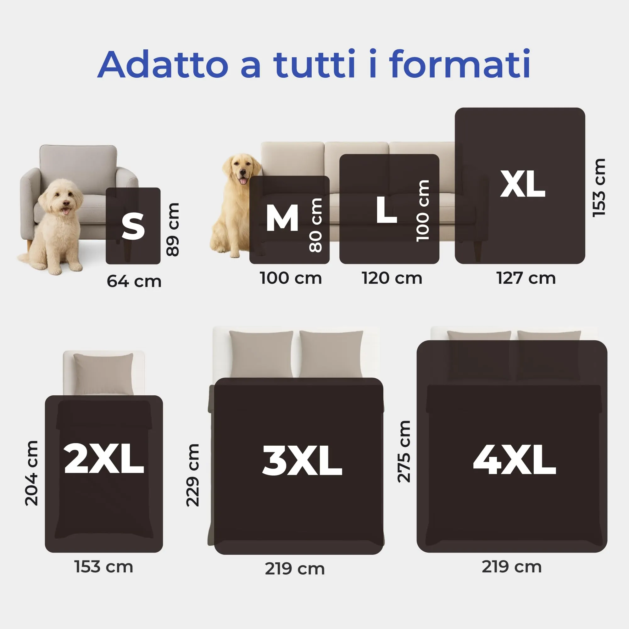 Dreamzie Coperta Impermeabile per Cani, 127x152 cm, Marrone - immagine 5