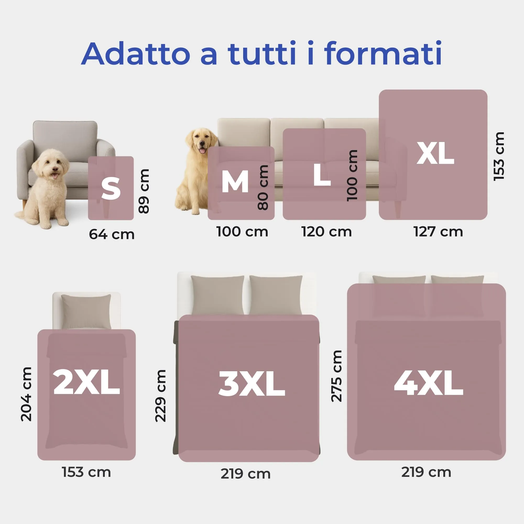 Dreamzie Coperta Impermeabile per Cani, 127x152 cm, Rosa Chiaro - immagine 5
