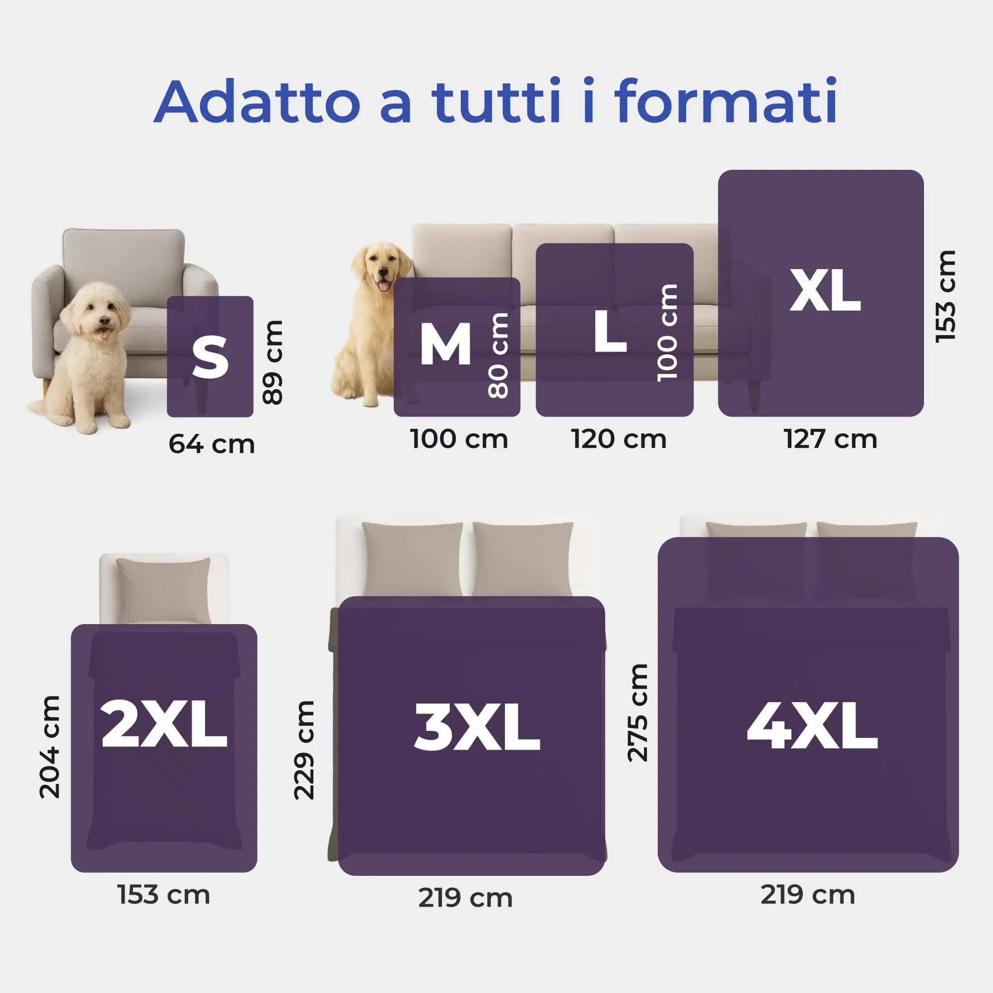 Dreamzie Coperta Impermeabile per Cani, 152x203 cm, Viola - immagine 5